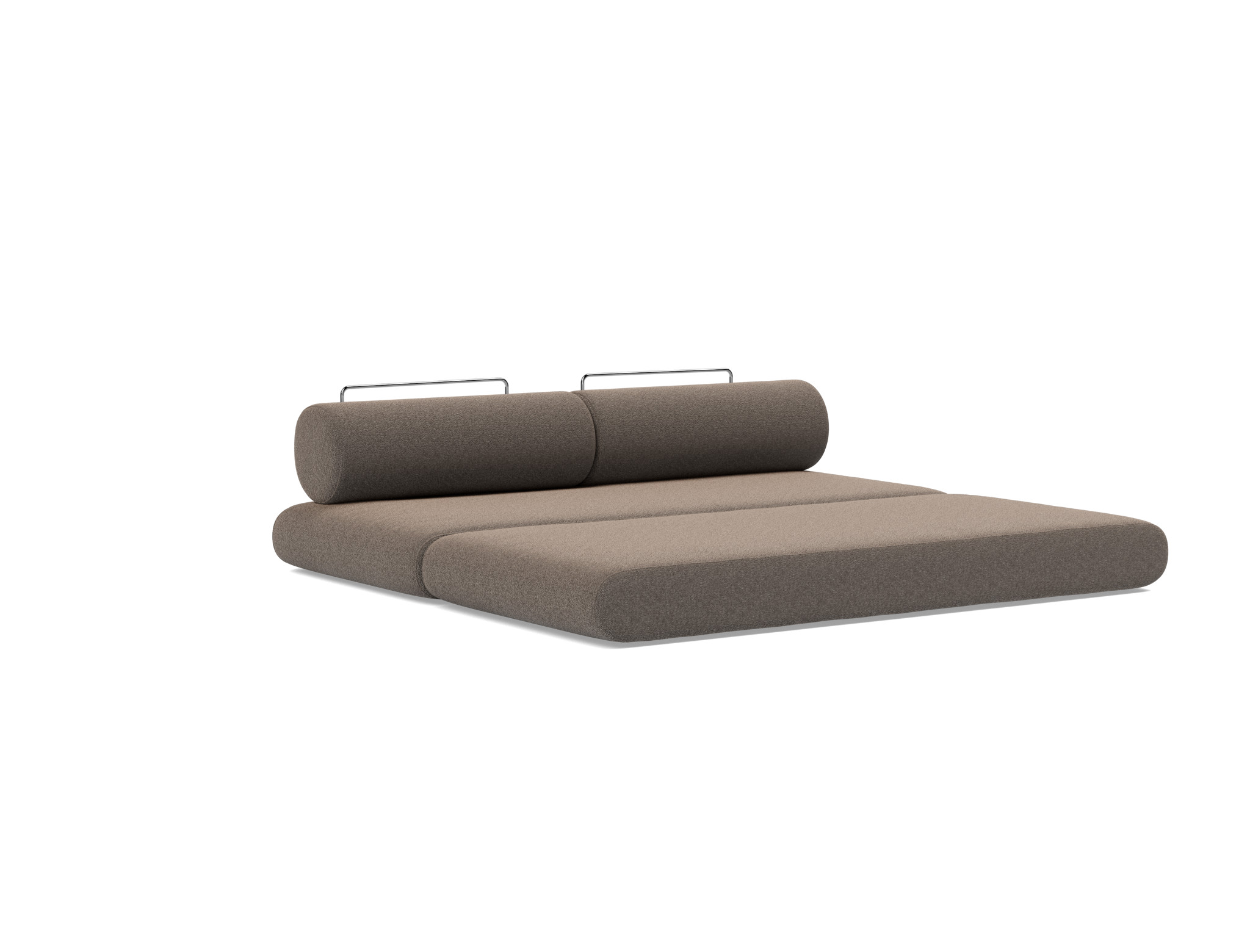 Tagesbett Circlus mit Rückenrollen Boucle Skandi 530-Taupe