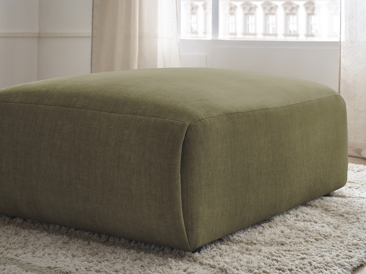 Bobochic Jana Pouf 94 × 114 cm Samt Grün