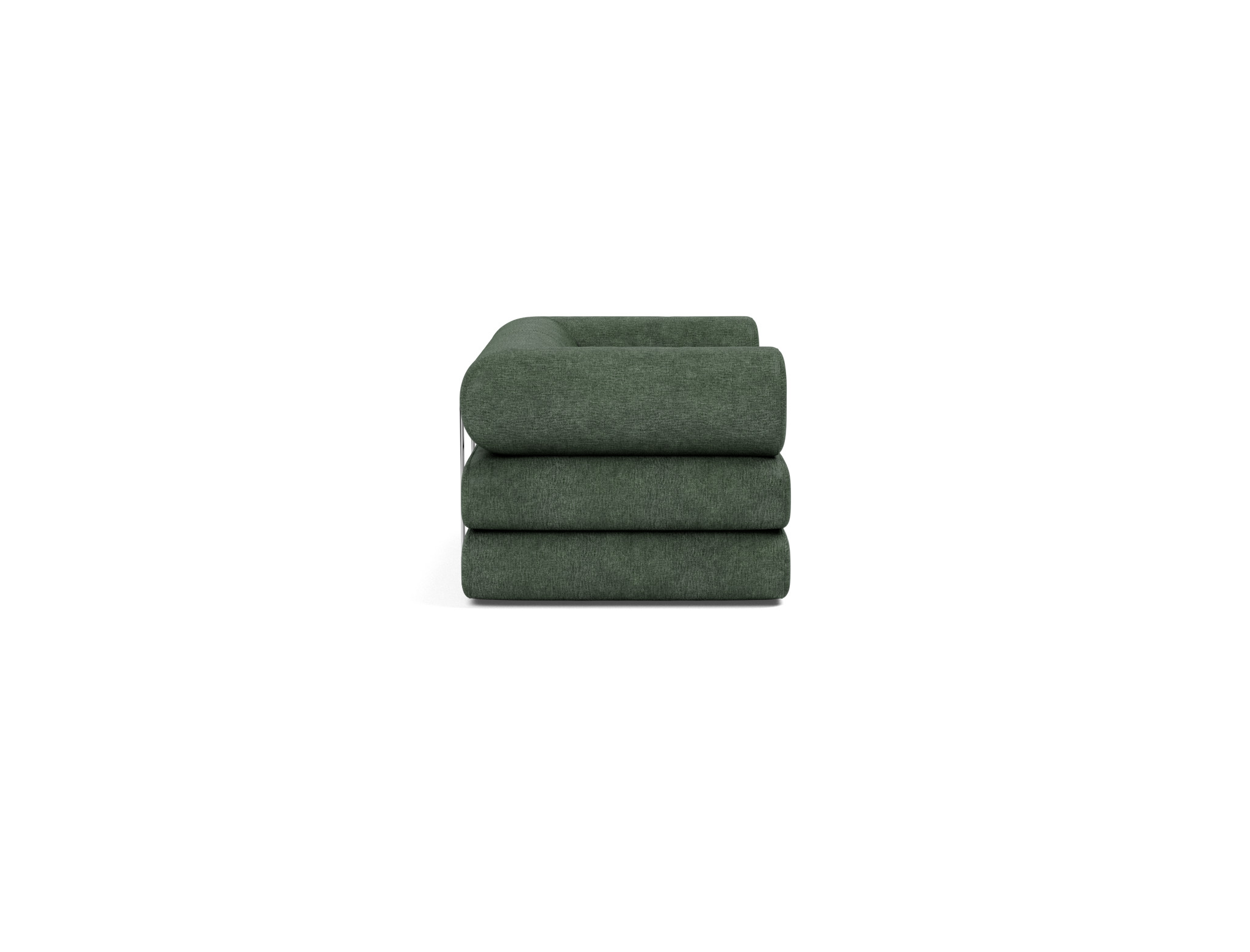Tagesbett Circlus mit L-förmigen Armlehnen Flachgewebe Avella 281-Pine-Green