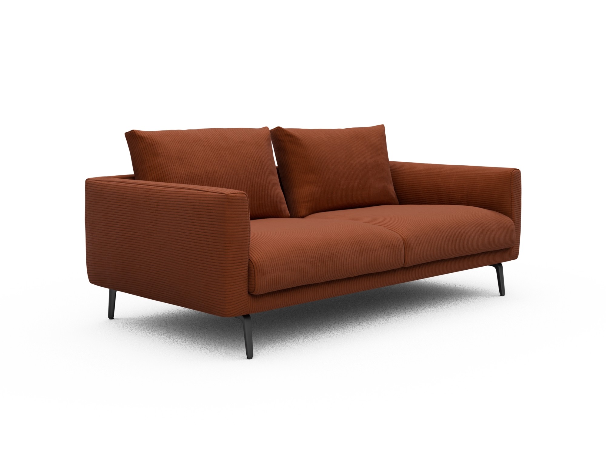 Skandi Home Sofa Karl 2-5-Sitzer Corduroy-Burnt-Orange moebelfaktor