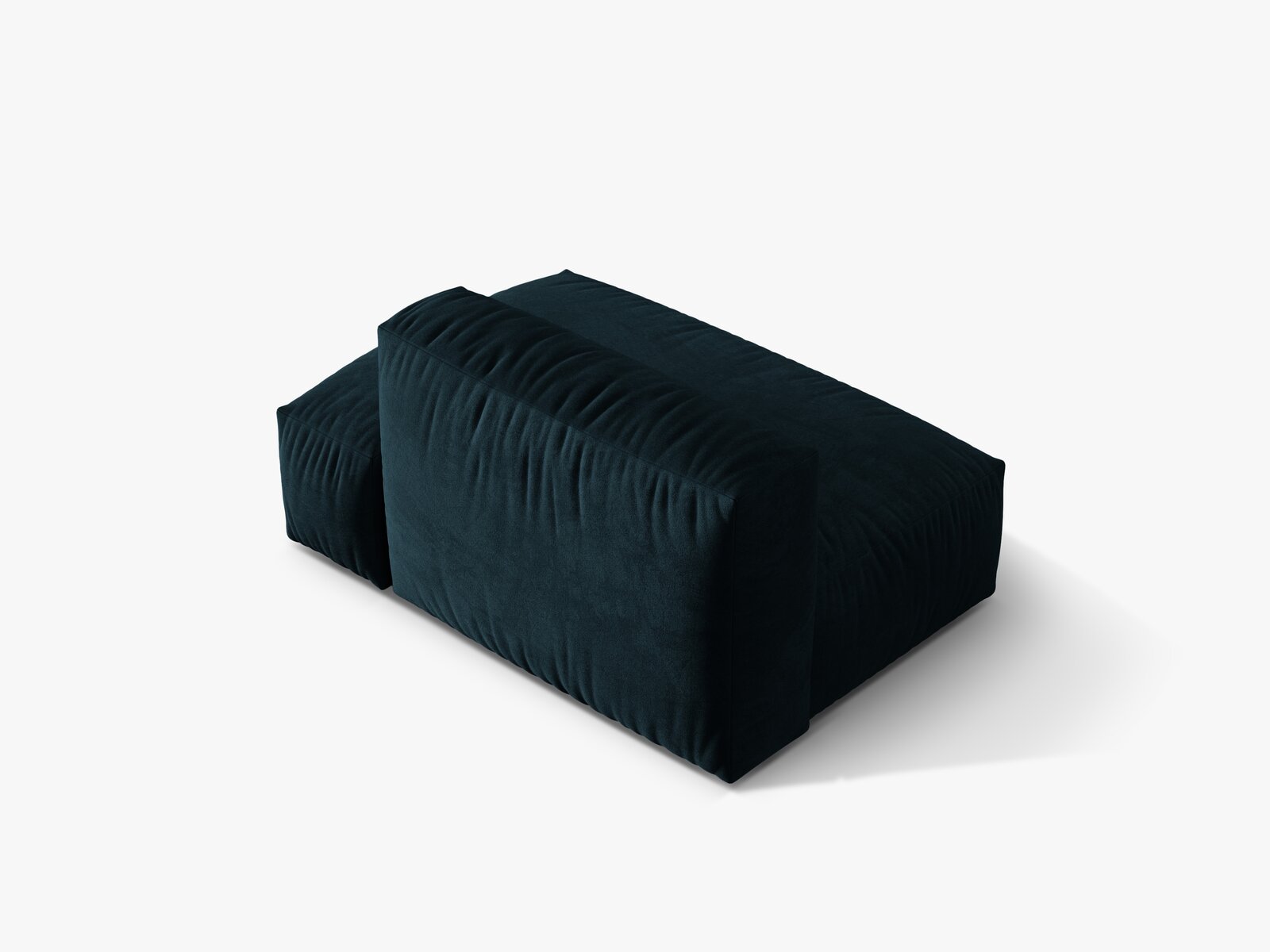 Micadoni Ecksofa-Modul Martina 1-Sitzer Samt Vogue Tiefes Petrol Rechts