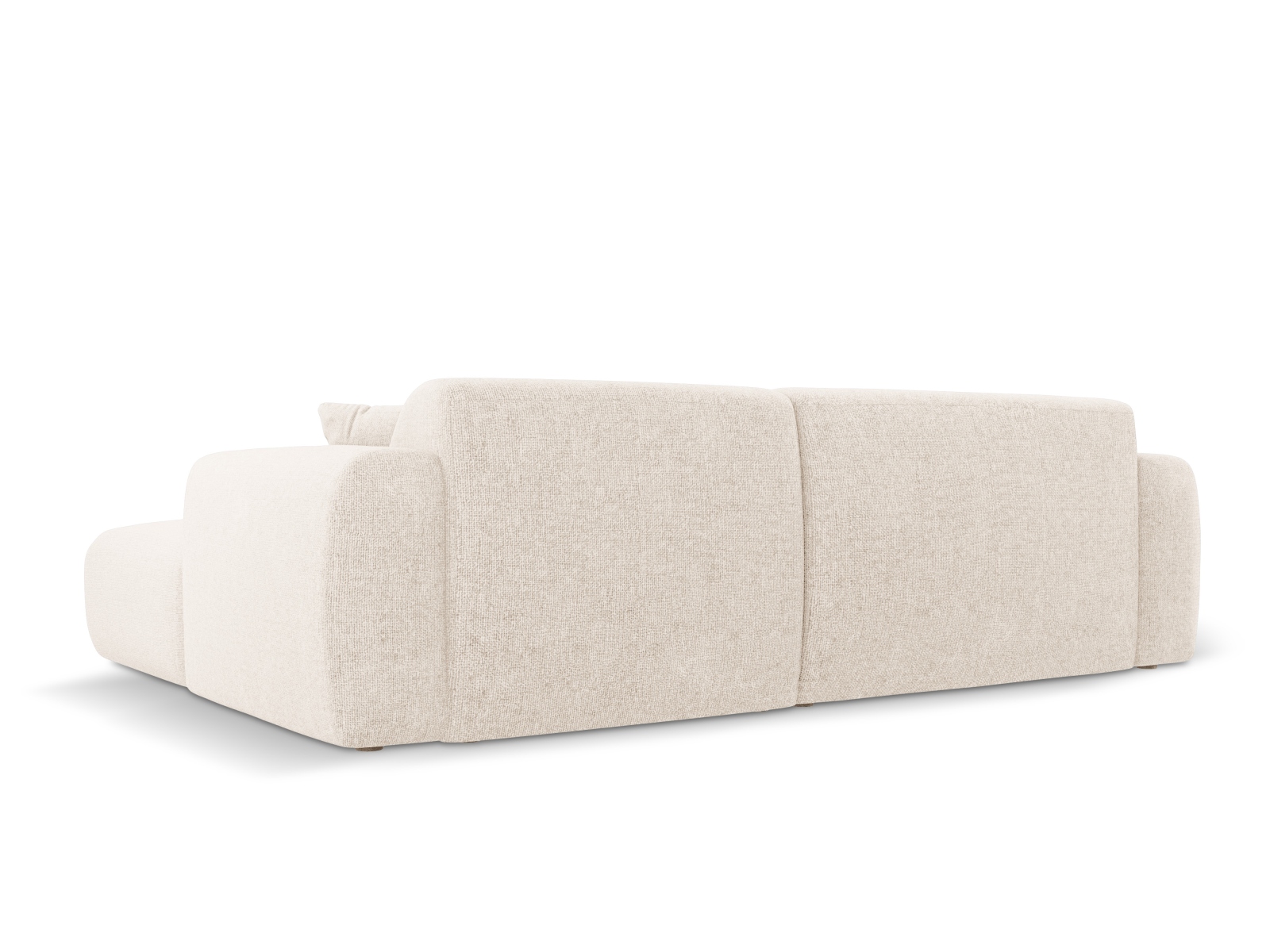 Cosmopolitan Design Ecksofa Nolio 4-Sitzer kleine Version Chenille Haga Helles Beige Links