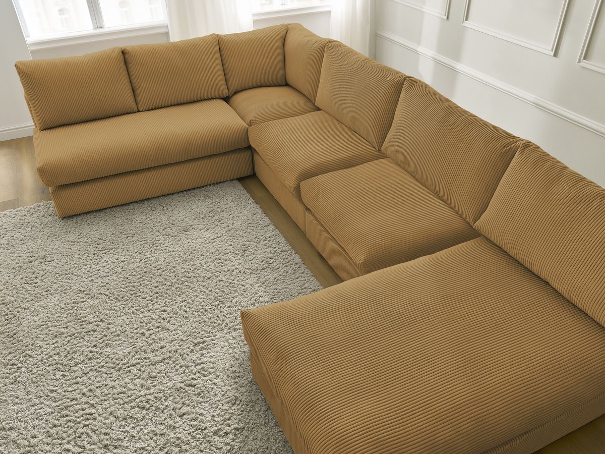 Bobochic Paris Ecksofa Cordsamt Gelb