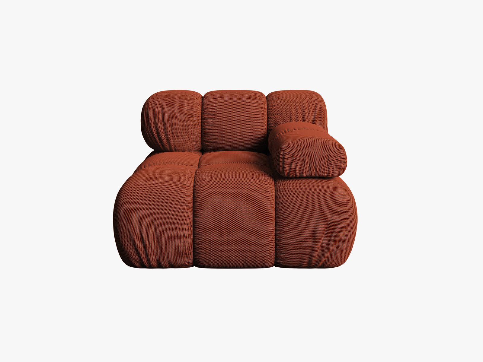 Micadoni Eckmodul Bellis Rechts 3D-Stoff Sonic Ziegel