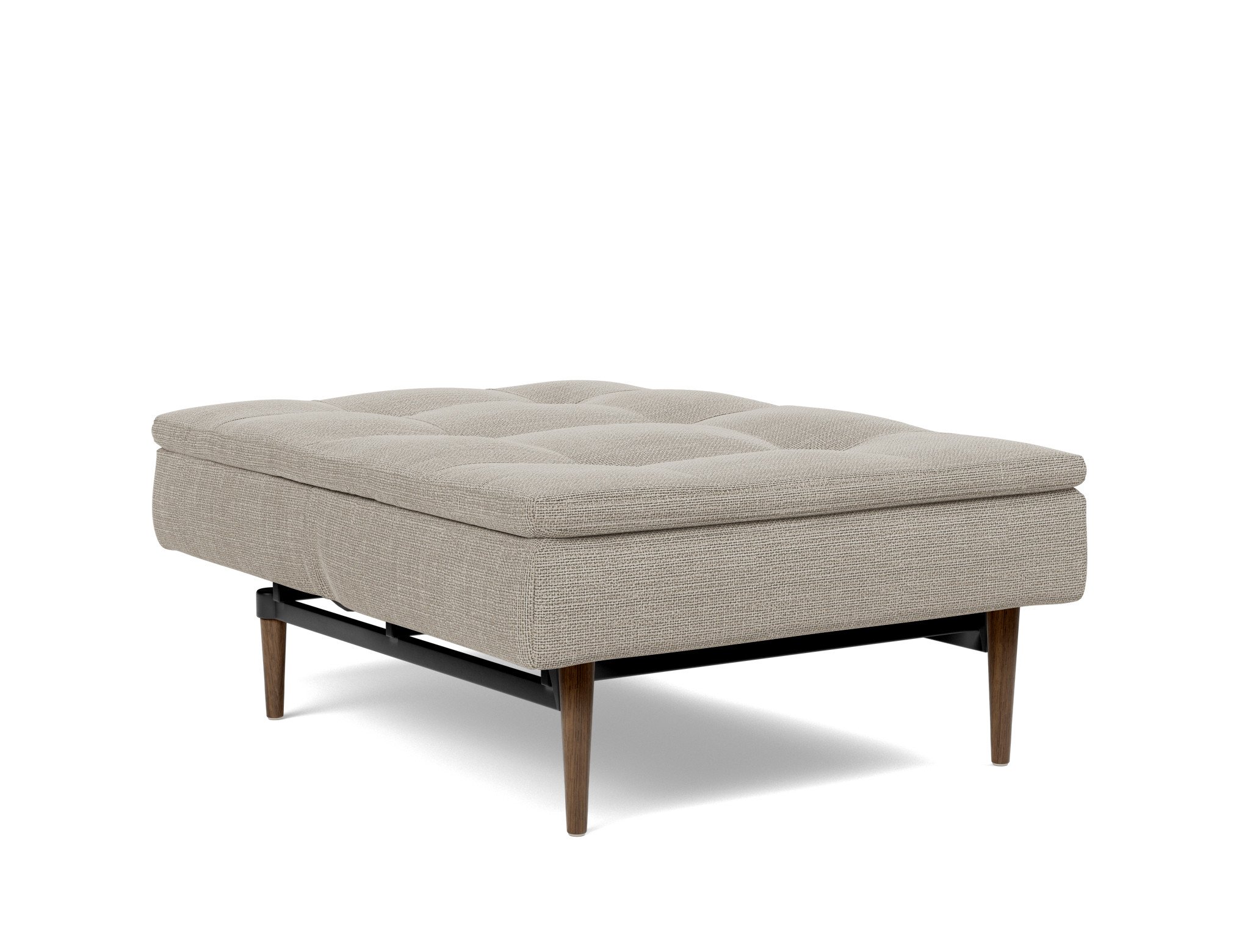 Sessel Dublexo Strukturierter Stoff Kenya 579-Gravel Beine Styletto Eiche dunkel