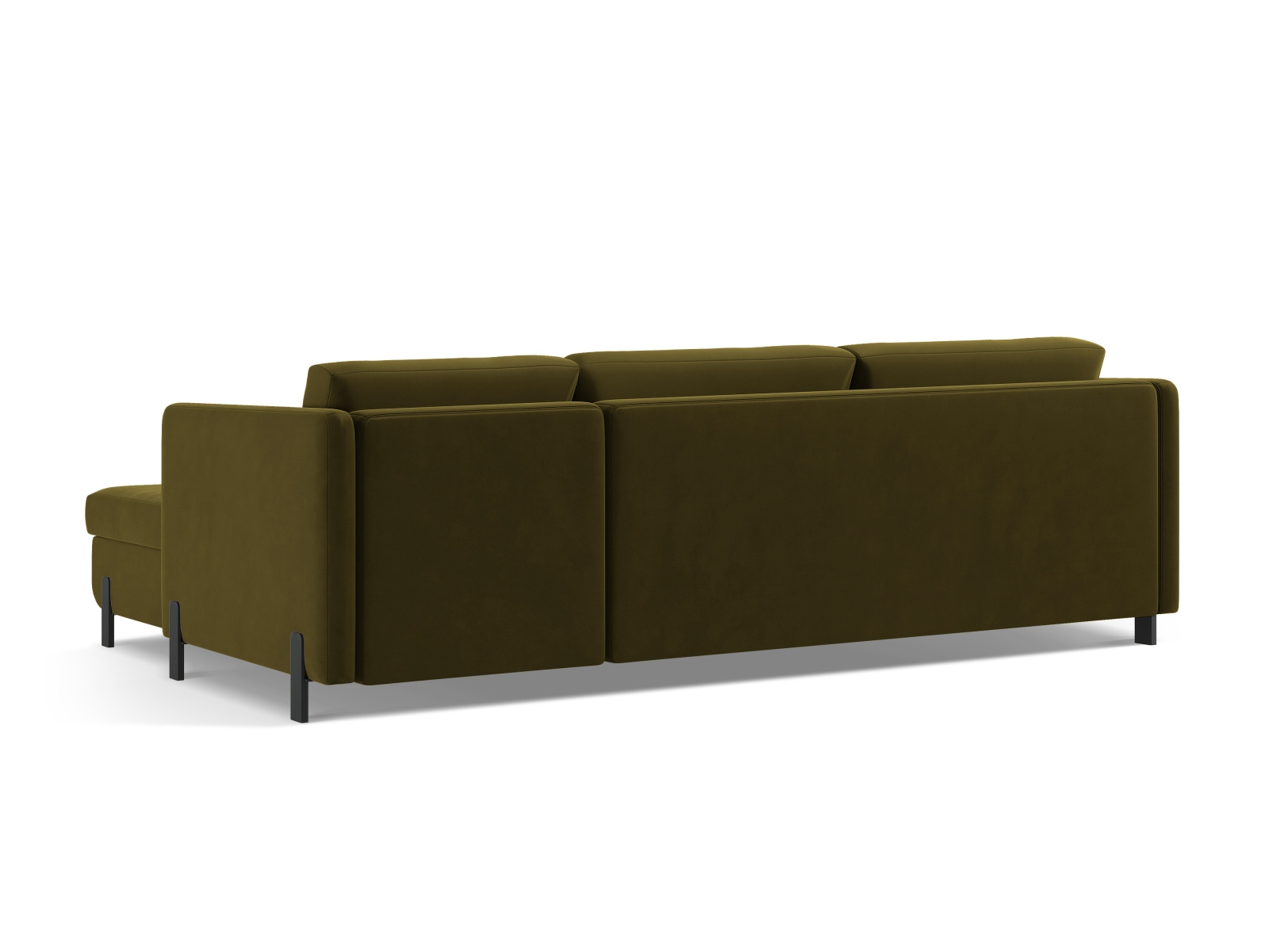 Micadoni Schlaf-Ecksofa Gloria 4-Sitzer Links Samt Grün 205x140