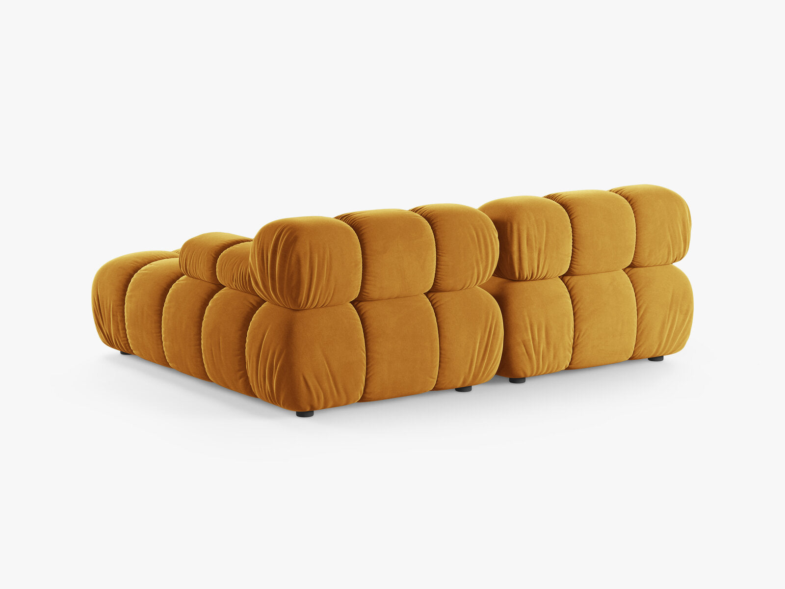 Micadoni Modulares Ecksofa Bellis 3-Sitzer Rechts Samt Venus Gelb