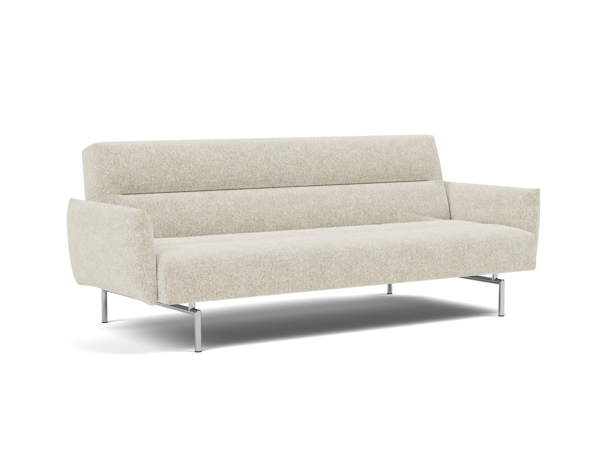 Schlafsofa Jillis mit Armlehnen Strukturierter Stoff Taura 357-Off-White