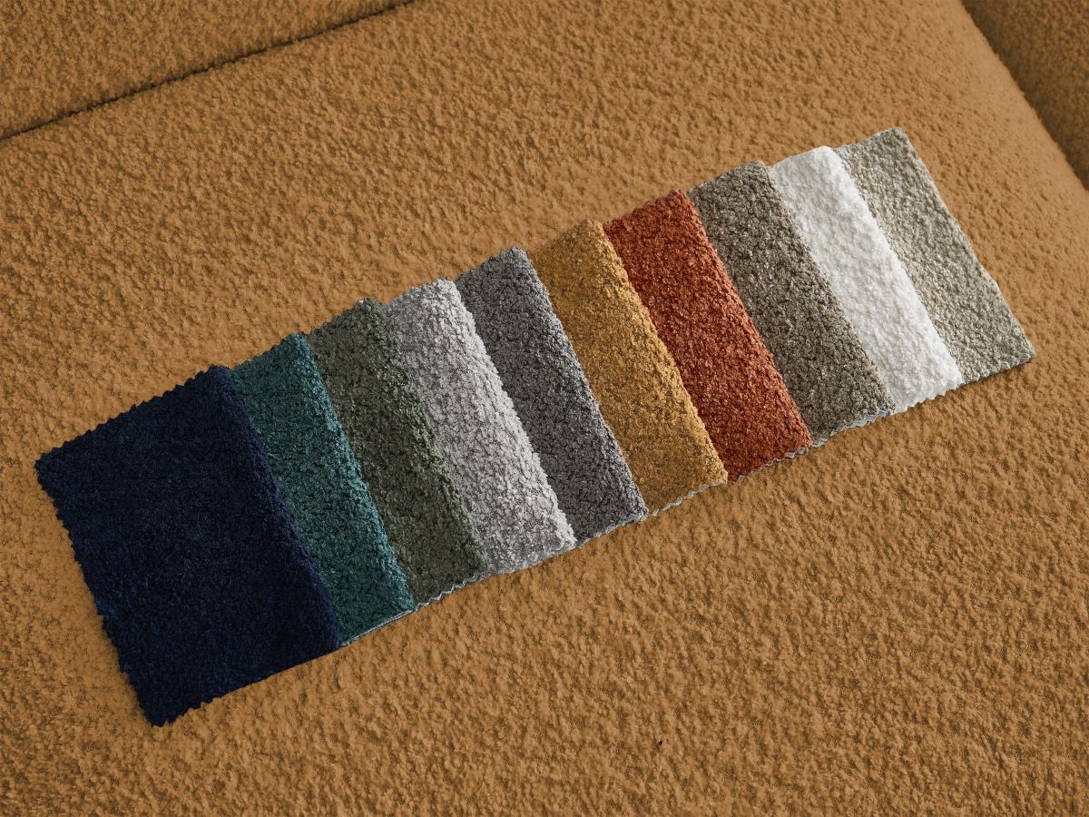 Bobochic Tina Sofa 2-Sitzer Bouclé-Stoff Gelb
