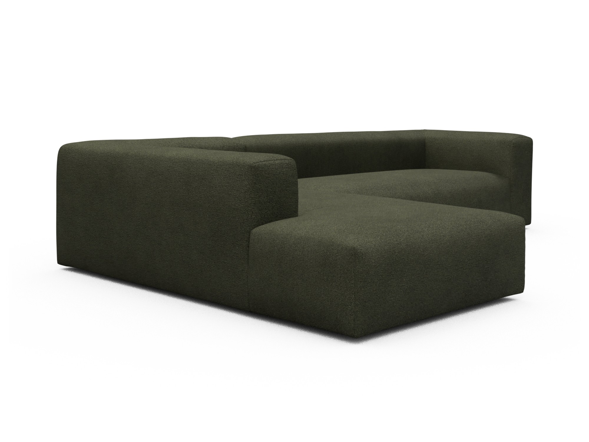 Skandi Home Ecksofa Fred Relax-Ecke links mit 2,5-Sitzer Boucle-Forest-Green moebelfaktor