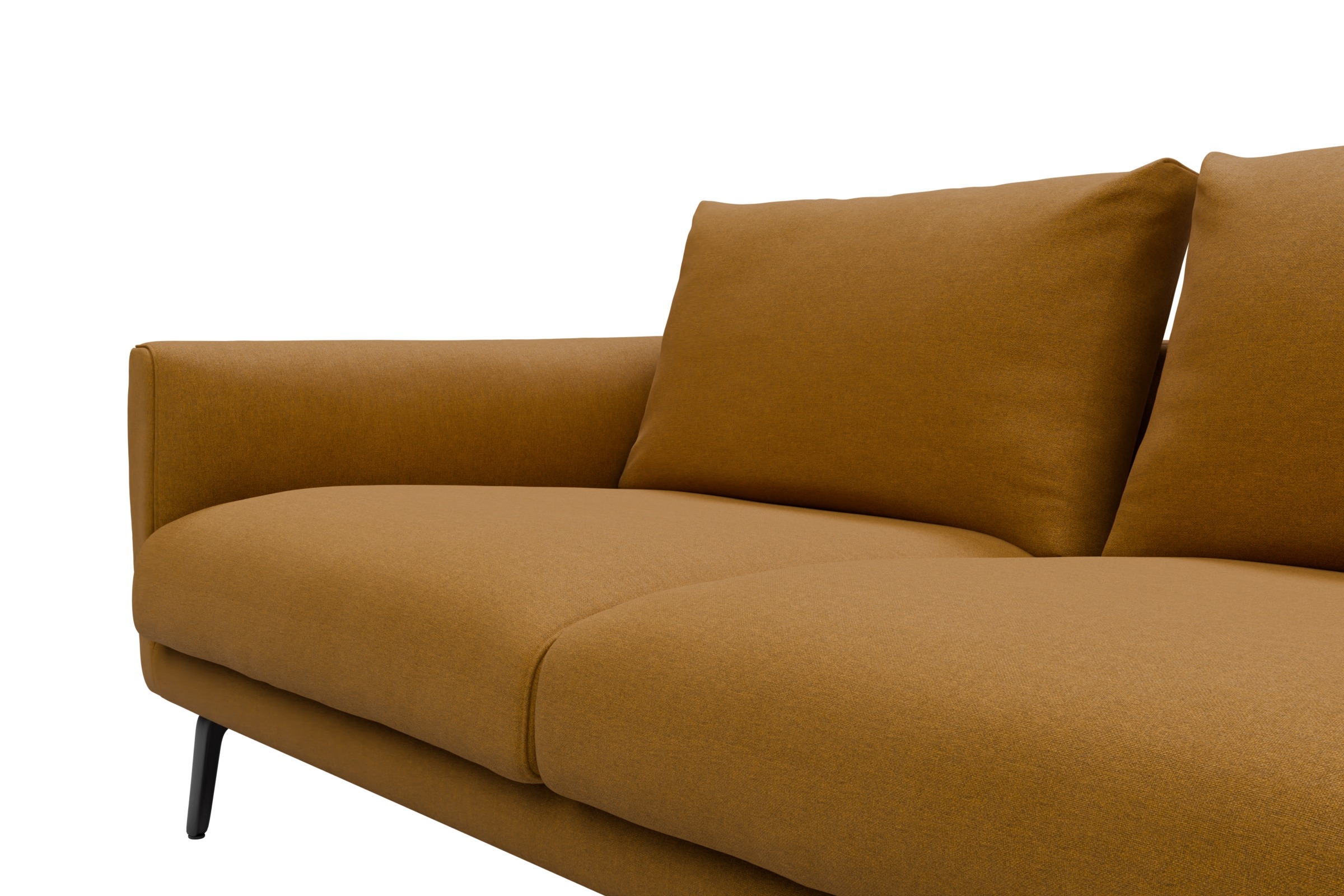 Ecksofa Karl Chaiselongue rechts mit 2,5-Sitzer Satya-Ocre