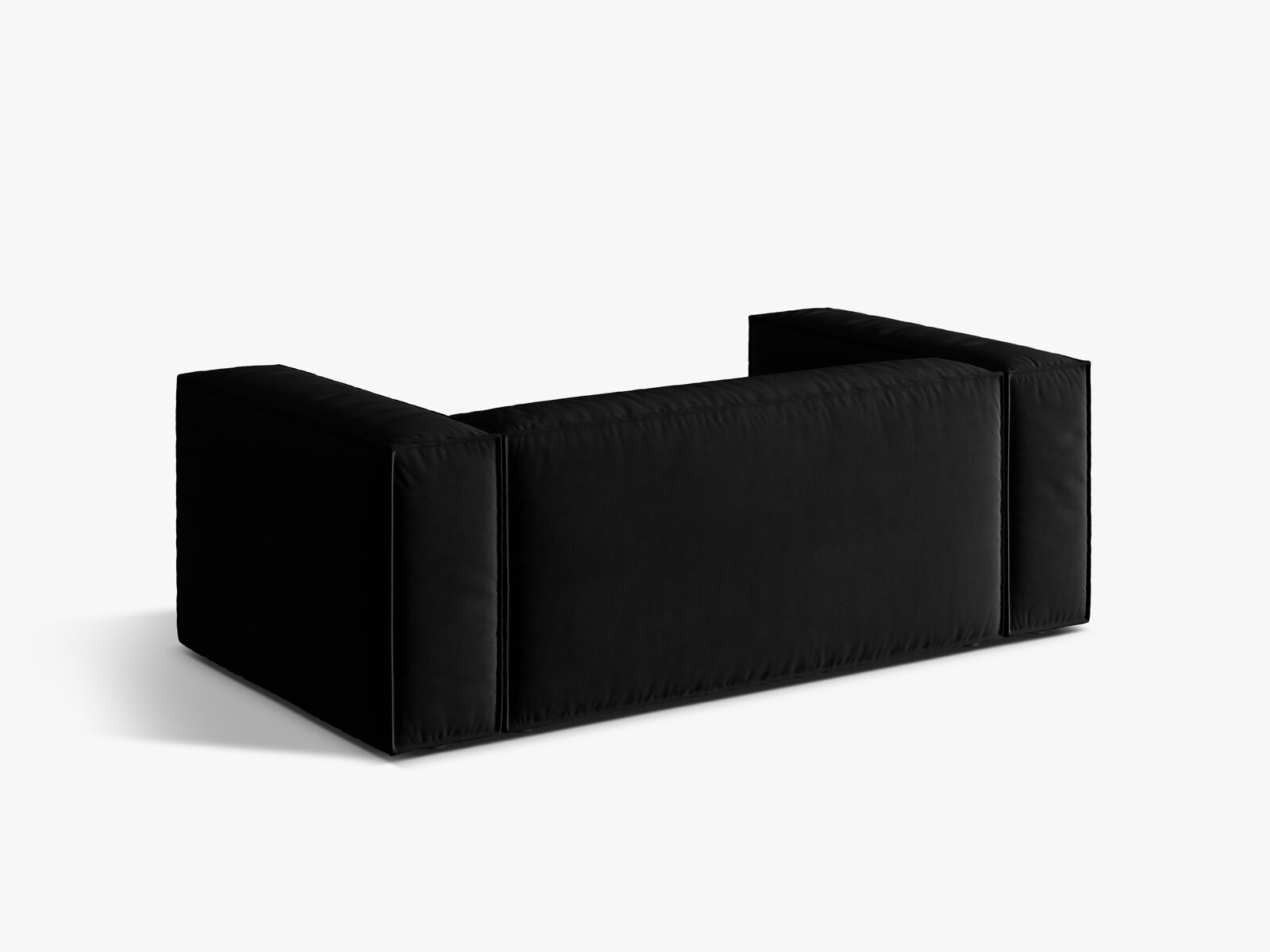 Micadoni Sofa Nuria 2-Sitzer Samt Schwarz