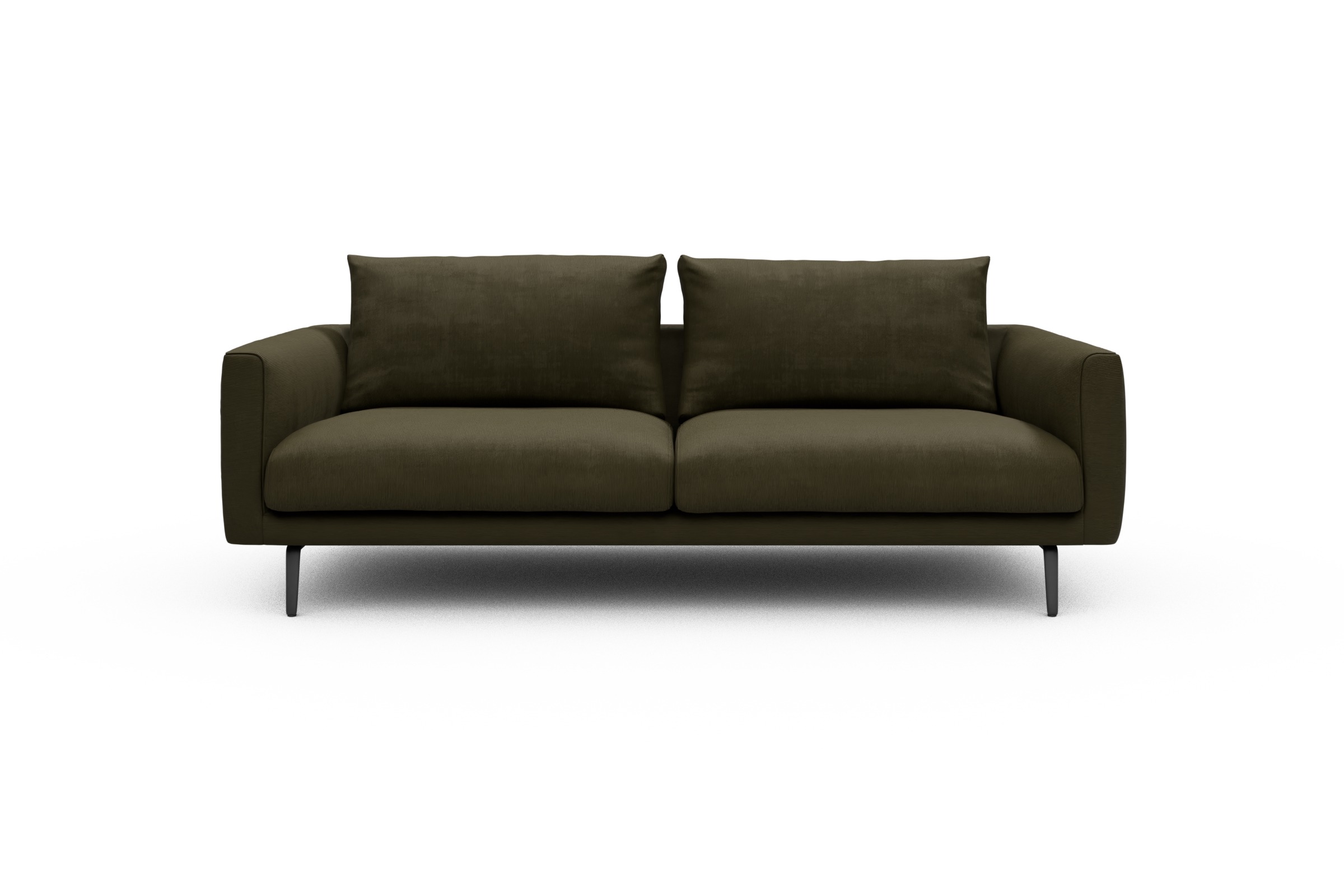 Skandi Home Sofa Karl 3-Sitzer Cordufine-Pine-Green moebelfaktor