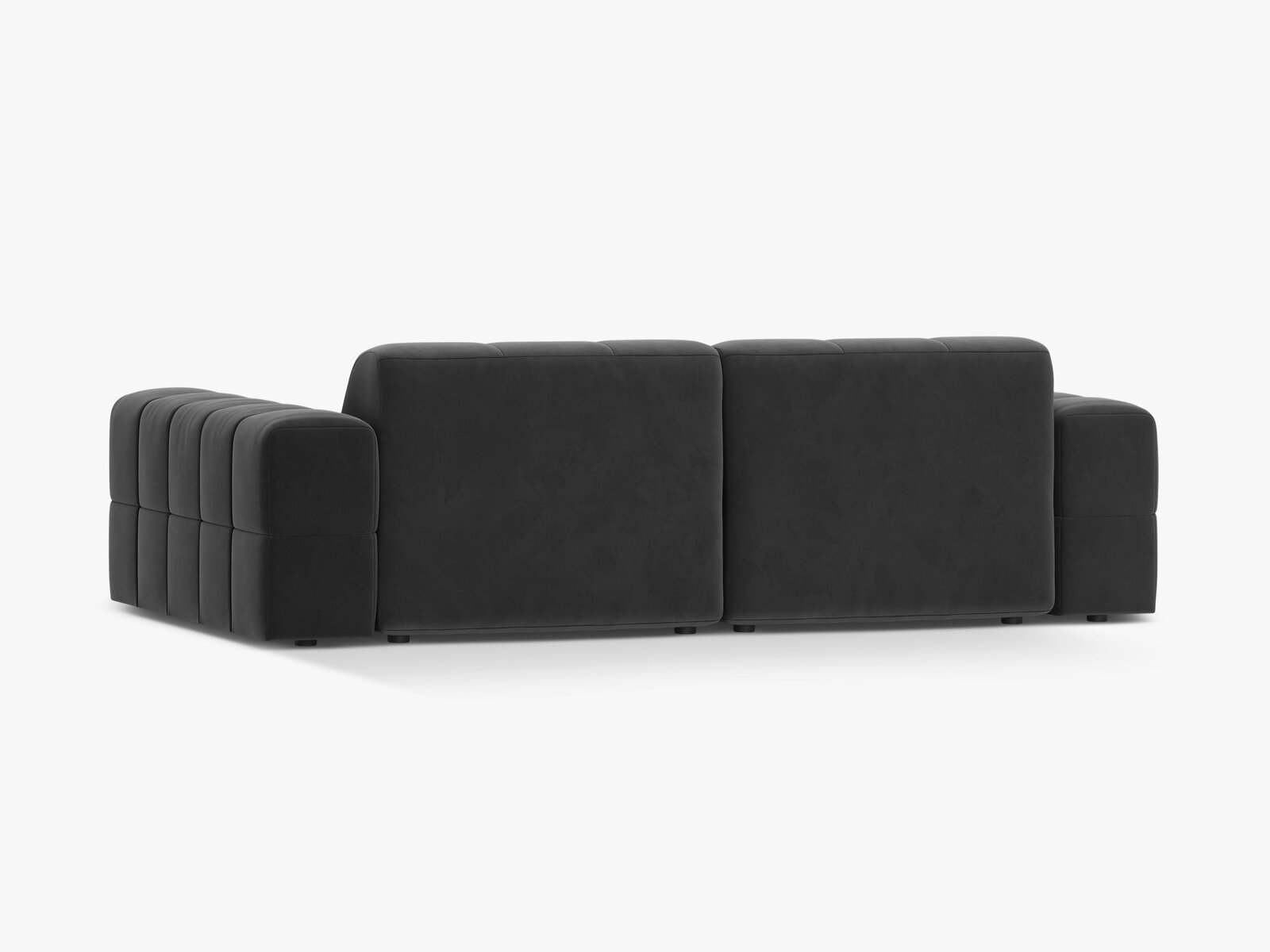 Micadoni Sofa Jennifer 3-Sitzer Samt Venus Grau