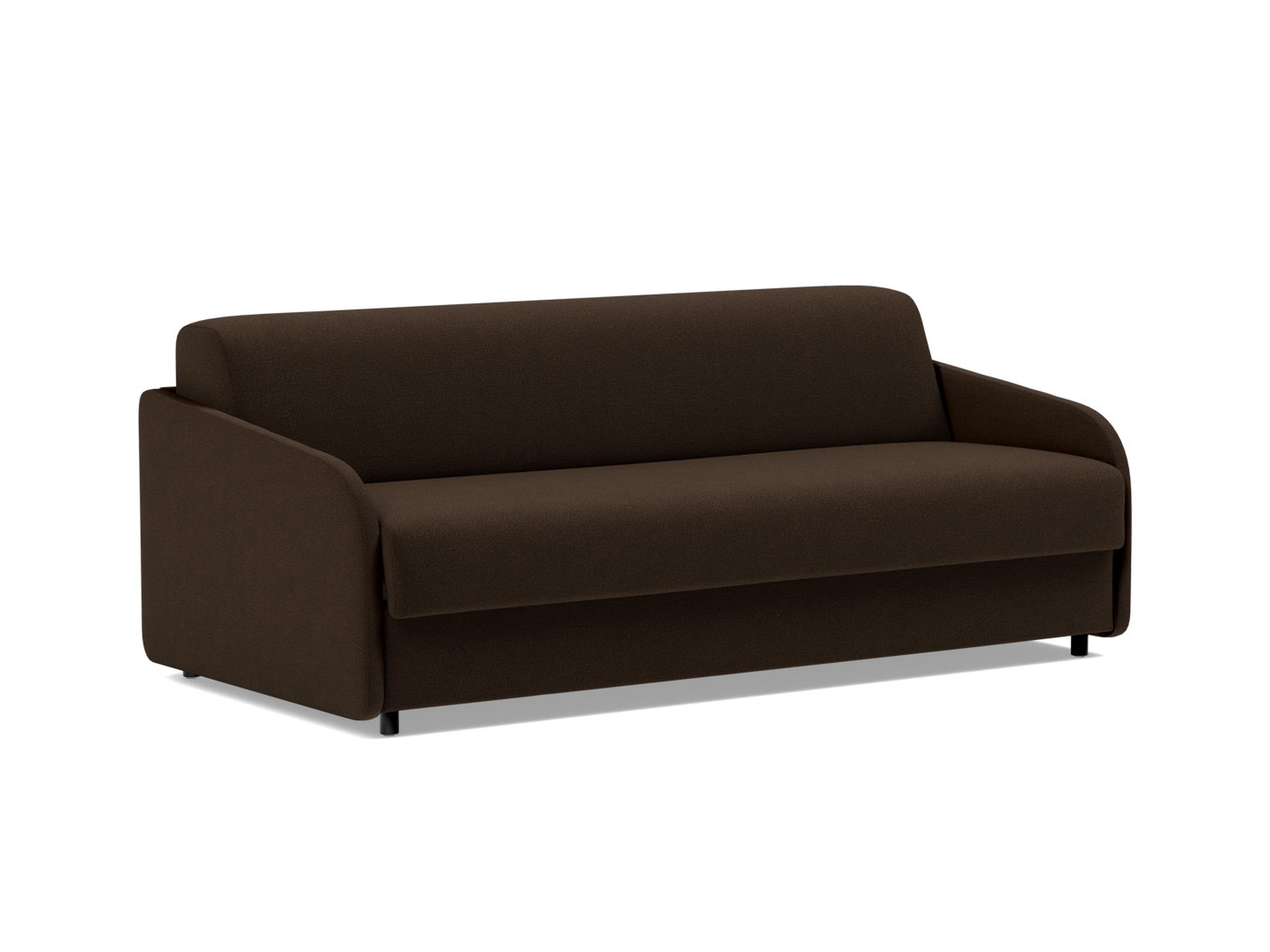 Schlafsofa Eivor mit Memory-Matratze 160 Strukturierter Stoff Taura 358-Chocco