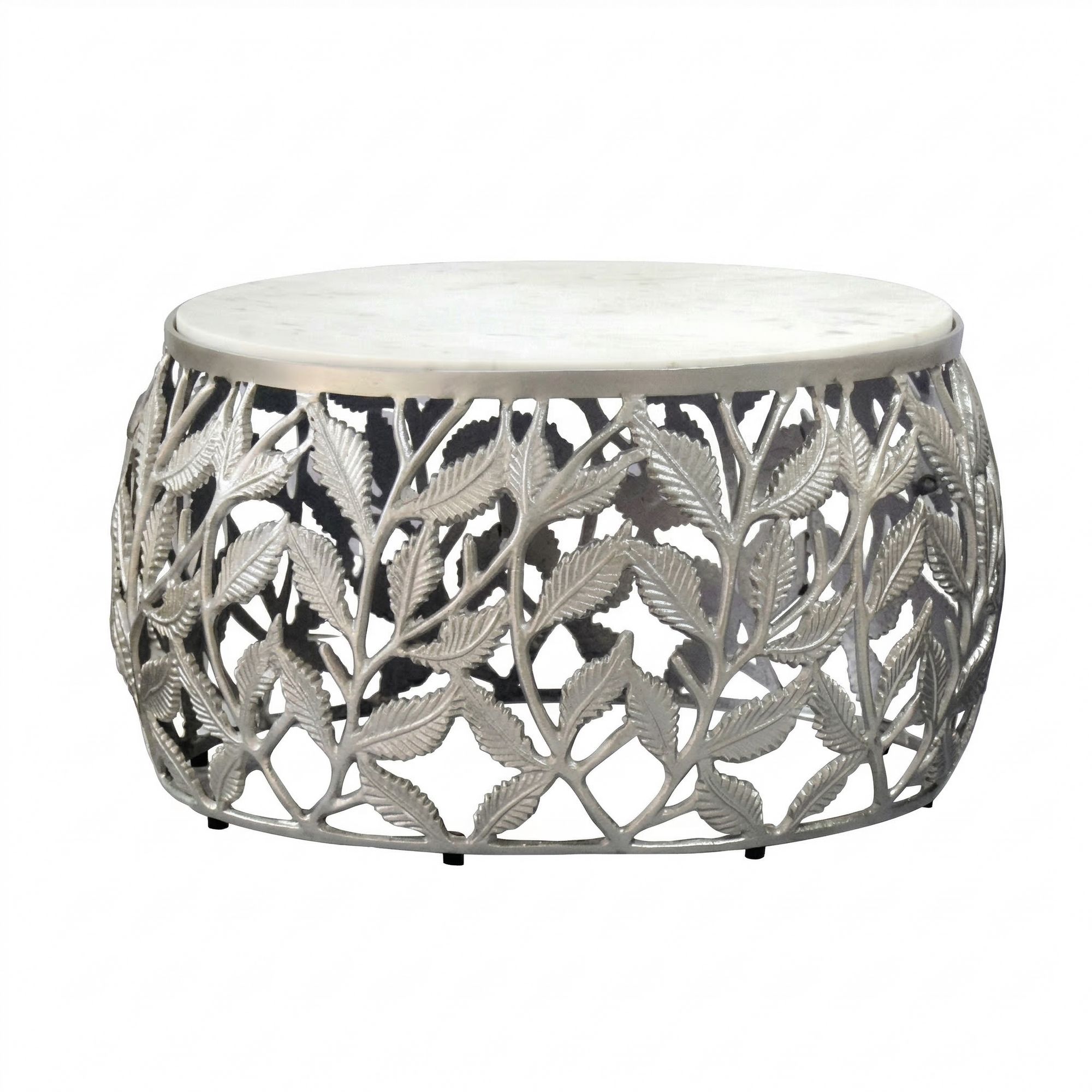 Couchtisch Sandane Marmor Silber Höhe 33 cm