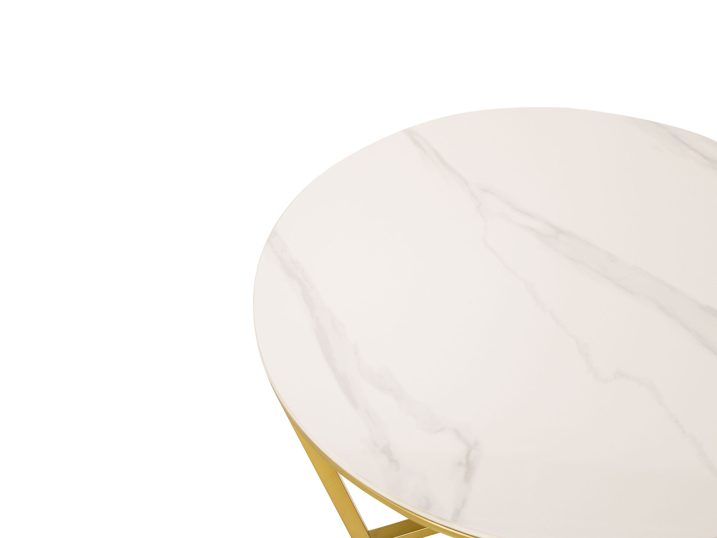 Livin Hill Couchtisch Set Modig Goldene Beine, weiße Tischplatte M67