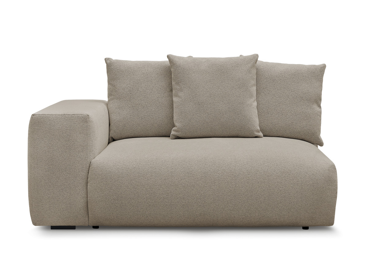 Bobochic Voltaire Sofamodul 2-Sitzer 178 × 100 cm Melange-Stoff Taupe Ecke links