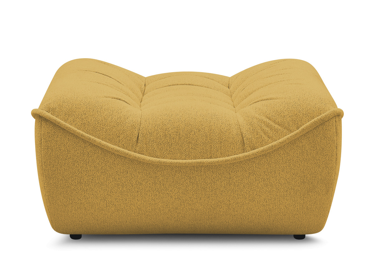 Bobochic Serena Pouf Melange-Stoff Gelb