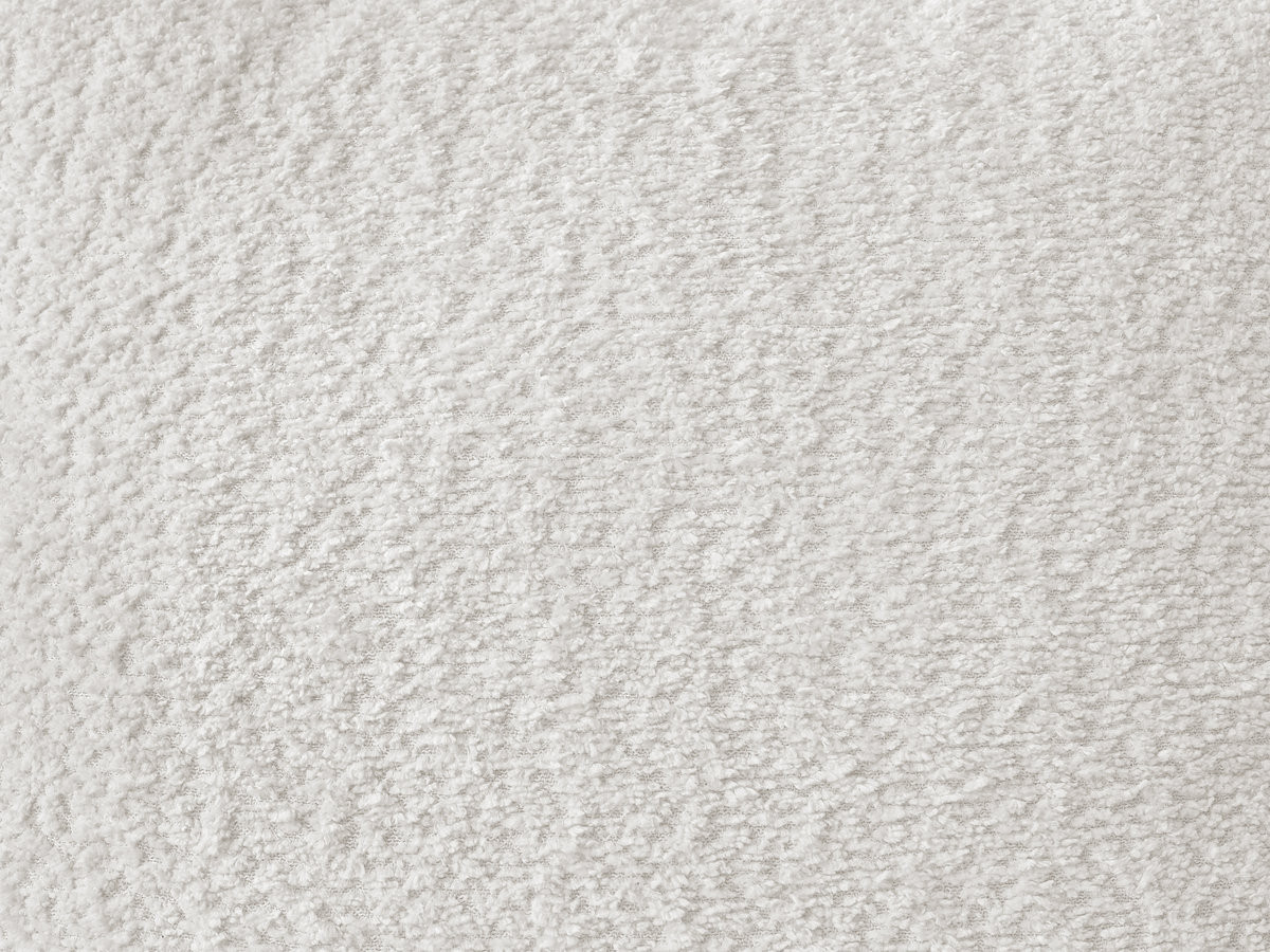 Bobochic Azra Ecksofa mit Pouf 262 × 178 cm Bouclé-Stoff Weiß Ecke links