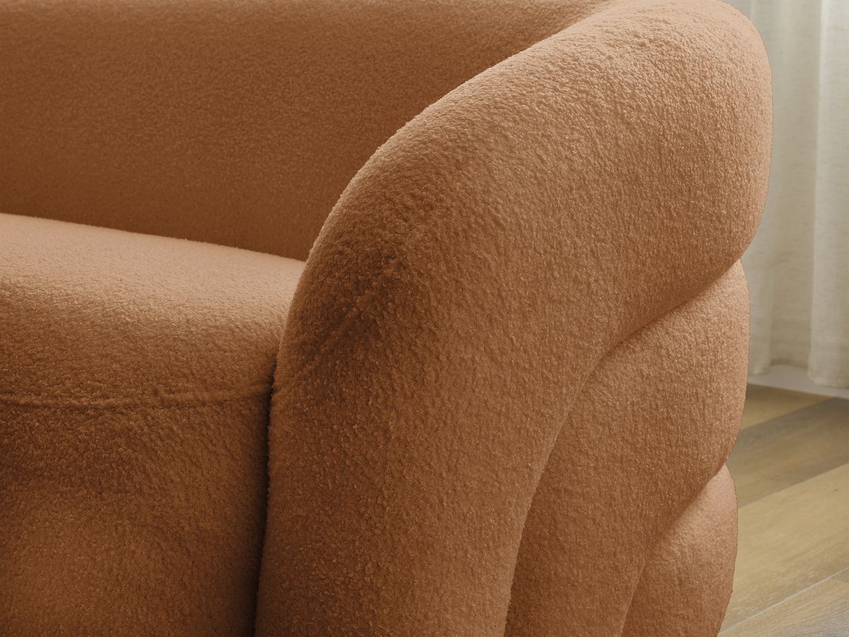 Bobochic Elina Sofa 6-Sitzer Bouclé-Stoff Orange