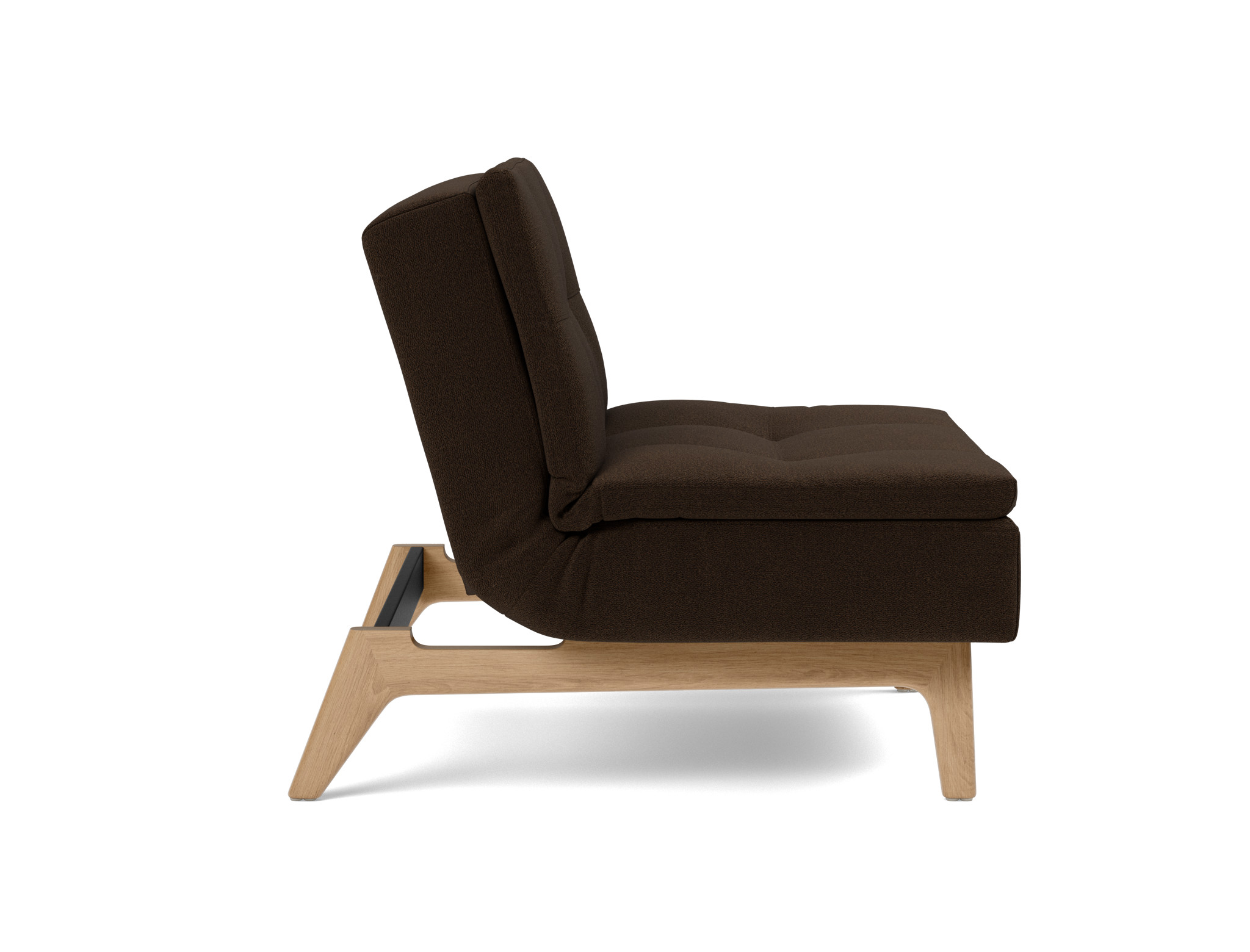 Sessel Dublexo Strukturierter Stoff Taura 358-Chocco Beine Eiche