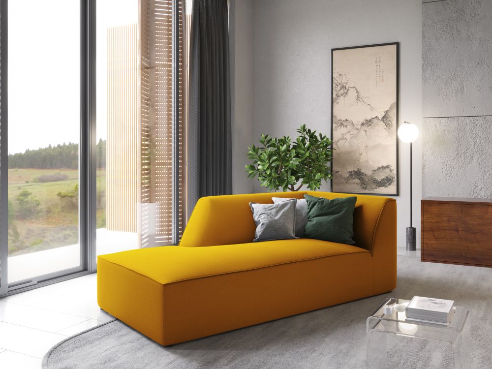 Cosmopolitan Design Chaiselongue Siena Samt Salvador Gelb Links