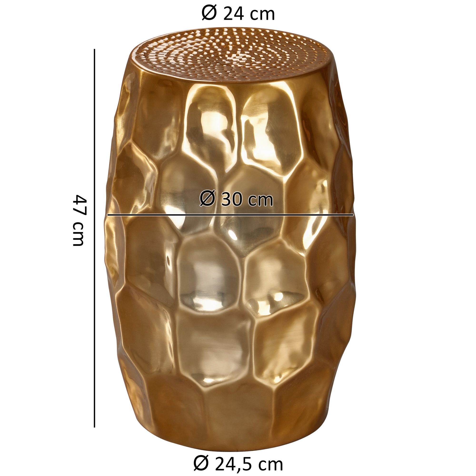 Beistelltisch Vega Aluminium Gold Ø 30 × H 47 cm
