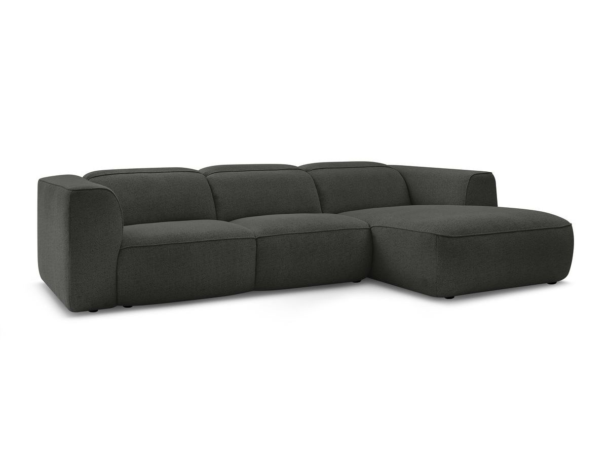 Bobochic William Ecksofa Melange-Stoff Dunkelgrau Ecke rechts