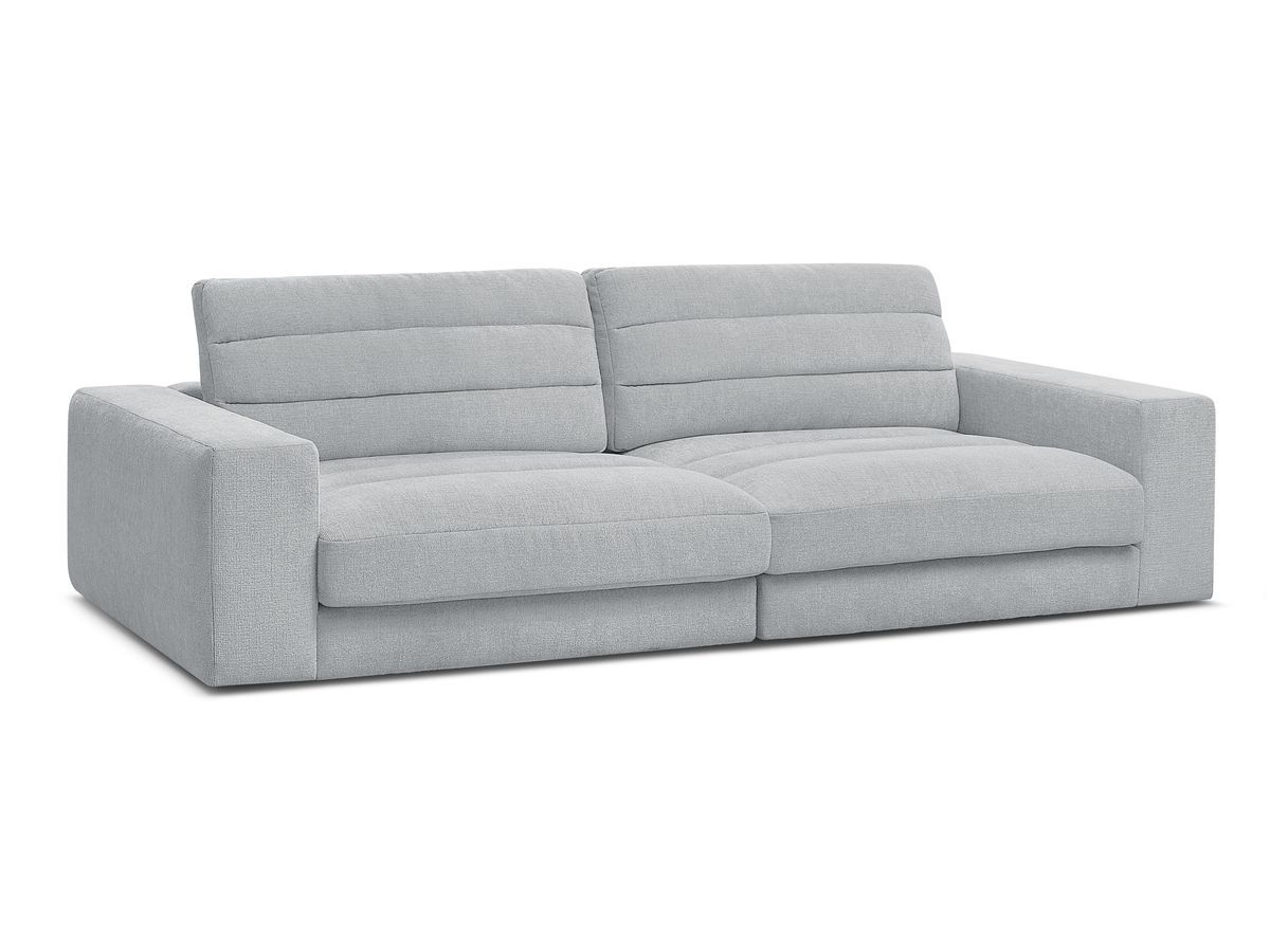 Bobochic Sierra Sofa 3-Sitzer Strukturstoff Hellgrau