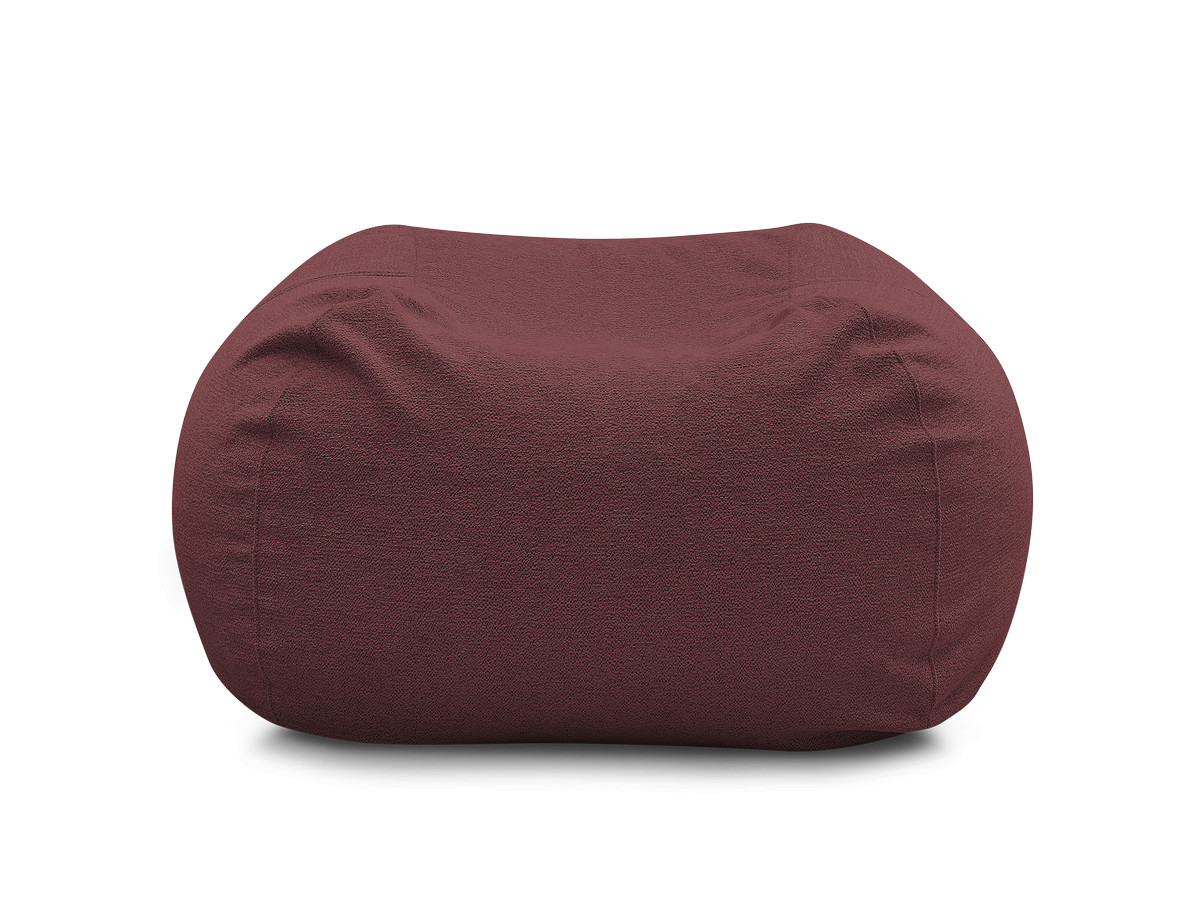 Bobochic Voltaire Pouf 120 × 70 cm Melange-Stoff Rot
