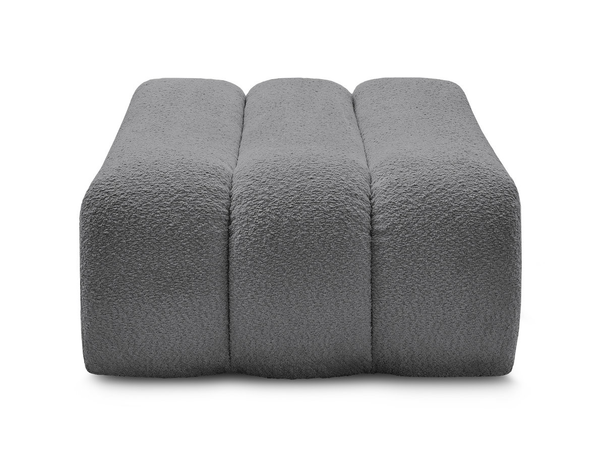 Bobochic Azra Pouf Bouclé-Stoff Dunkelgrau