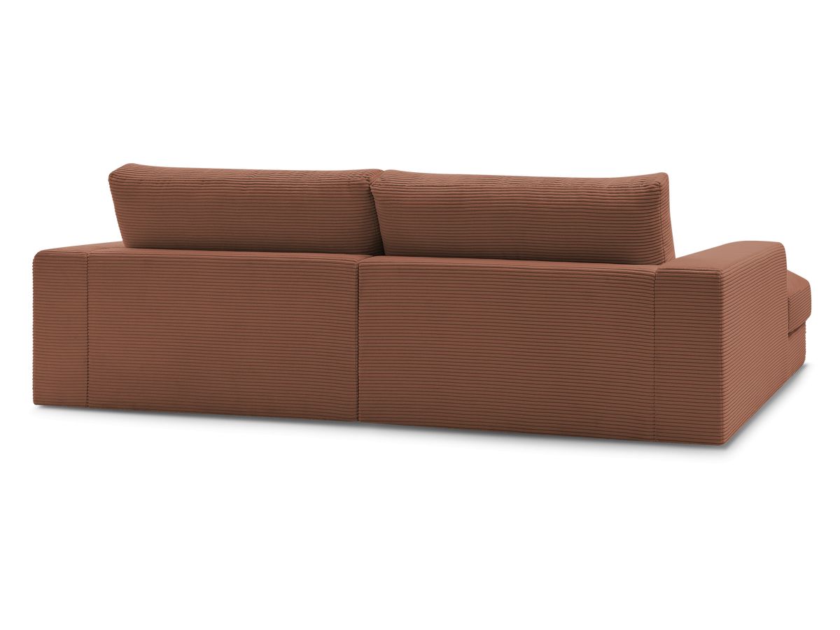 Bobochic Leonard Ecksofa 234 × 159 cm Cordsamt Orange Ecke rechts