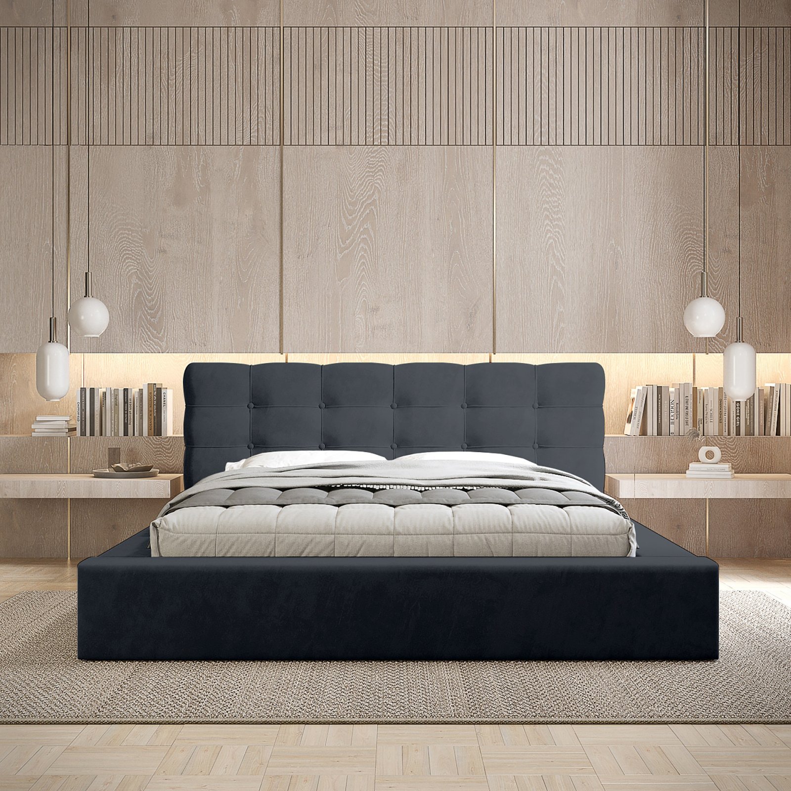 Polsterbett Pavo Chenille 140x200 mit Metallrahmen Ditra-New 11