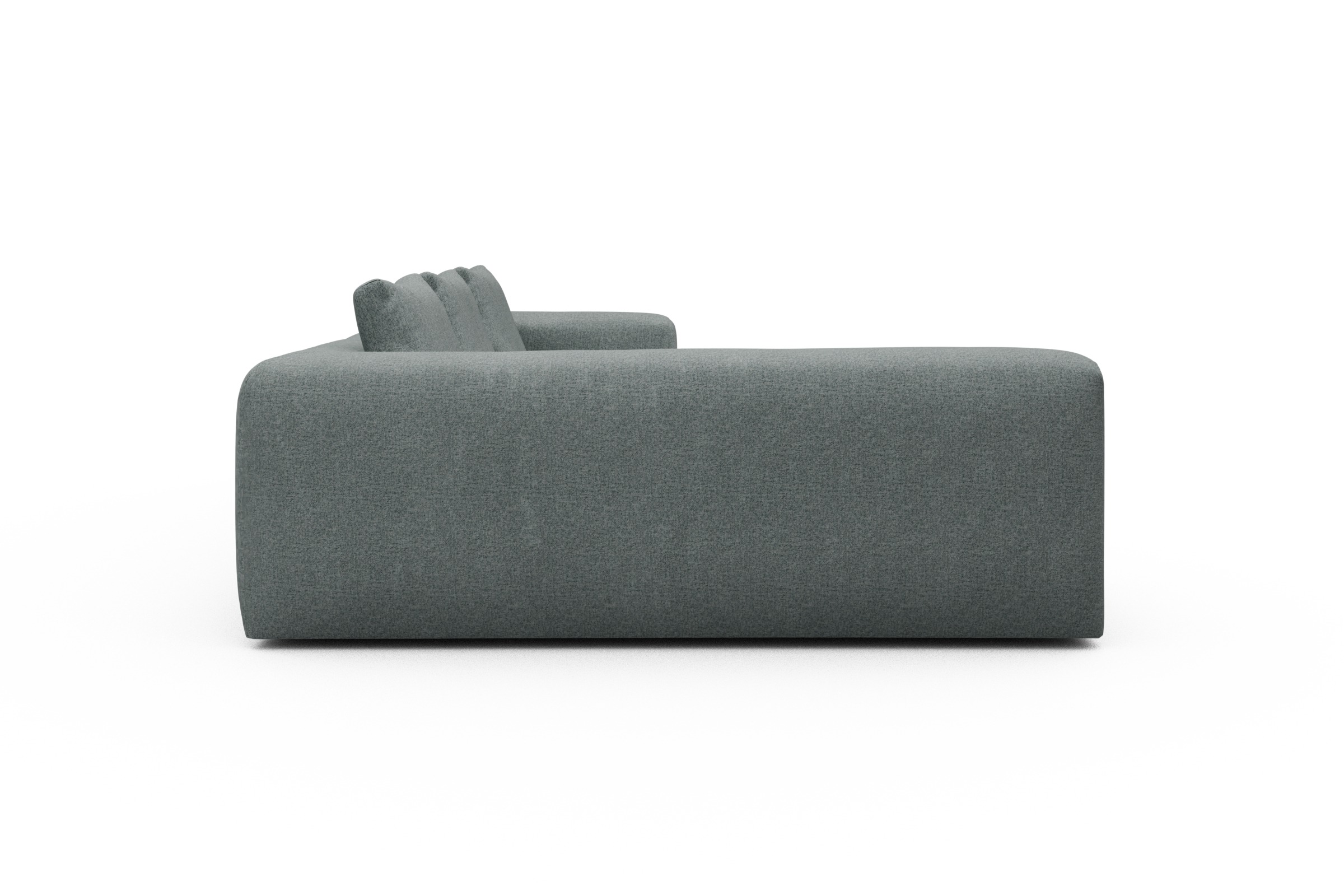 Ecksofa Fred 2x 2,5-Sitzer links offen Casone-Light-Mixed-Green