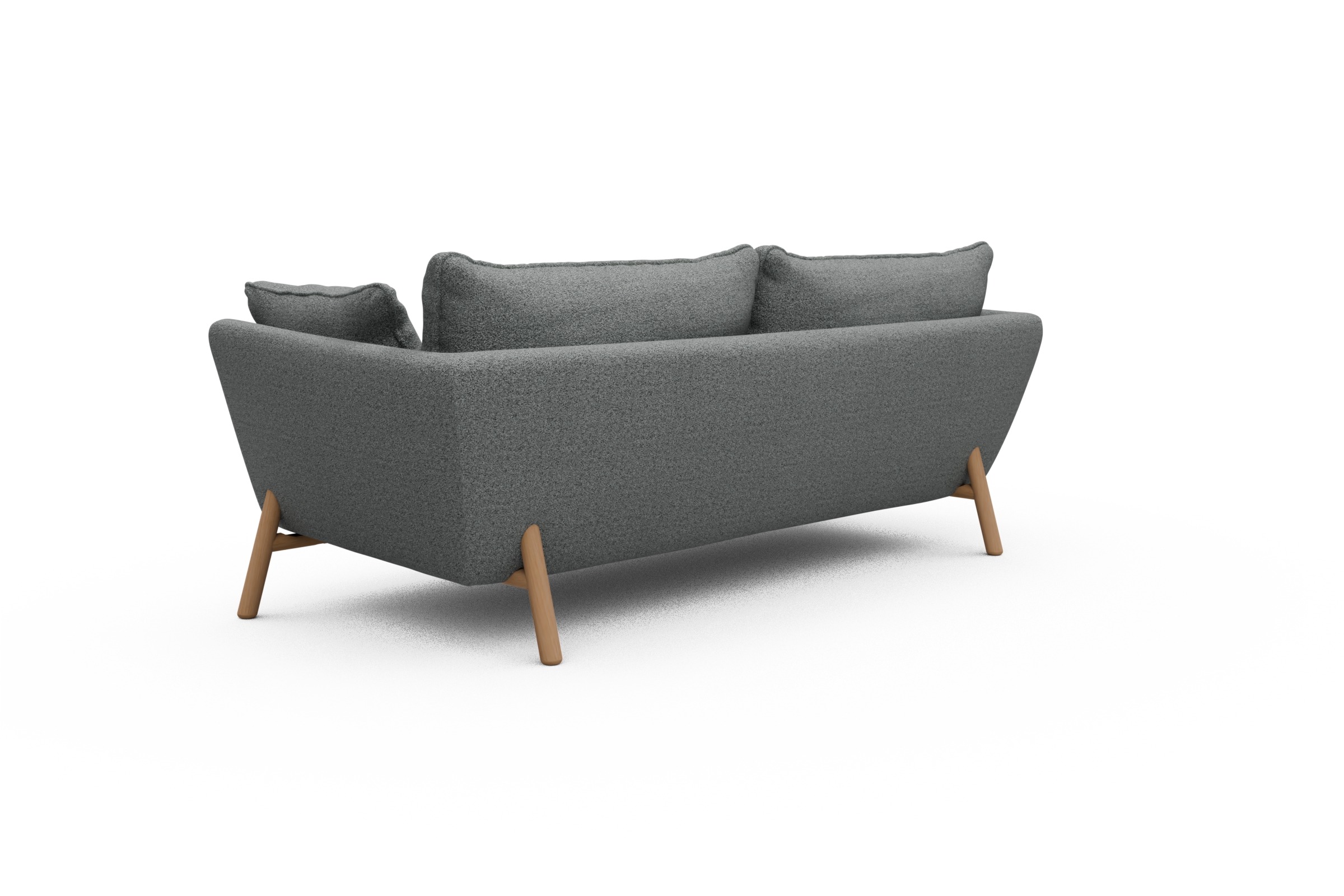 Sofa Emil PREMIUM 3-Sitzer Beinfarbe Eiche Natur Aivi-Gravet-Grey