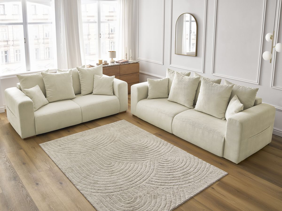 Bobochic Sidonie Sofa 5-Sitzer Cordsamt Beige
