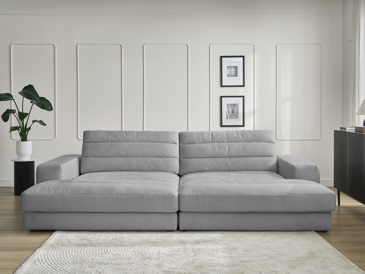 Bobochic Sierra Sofa 4-Sitzer Samt Hellgrau