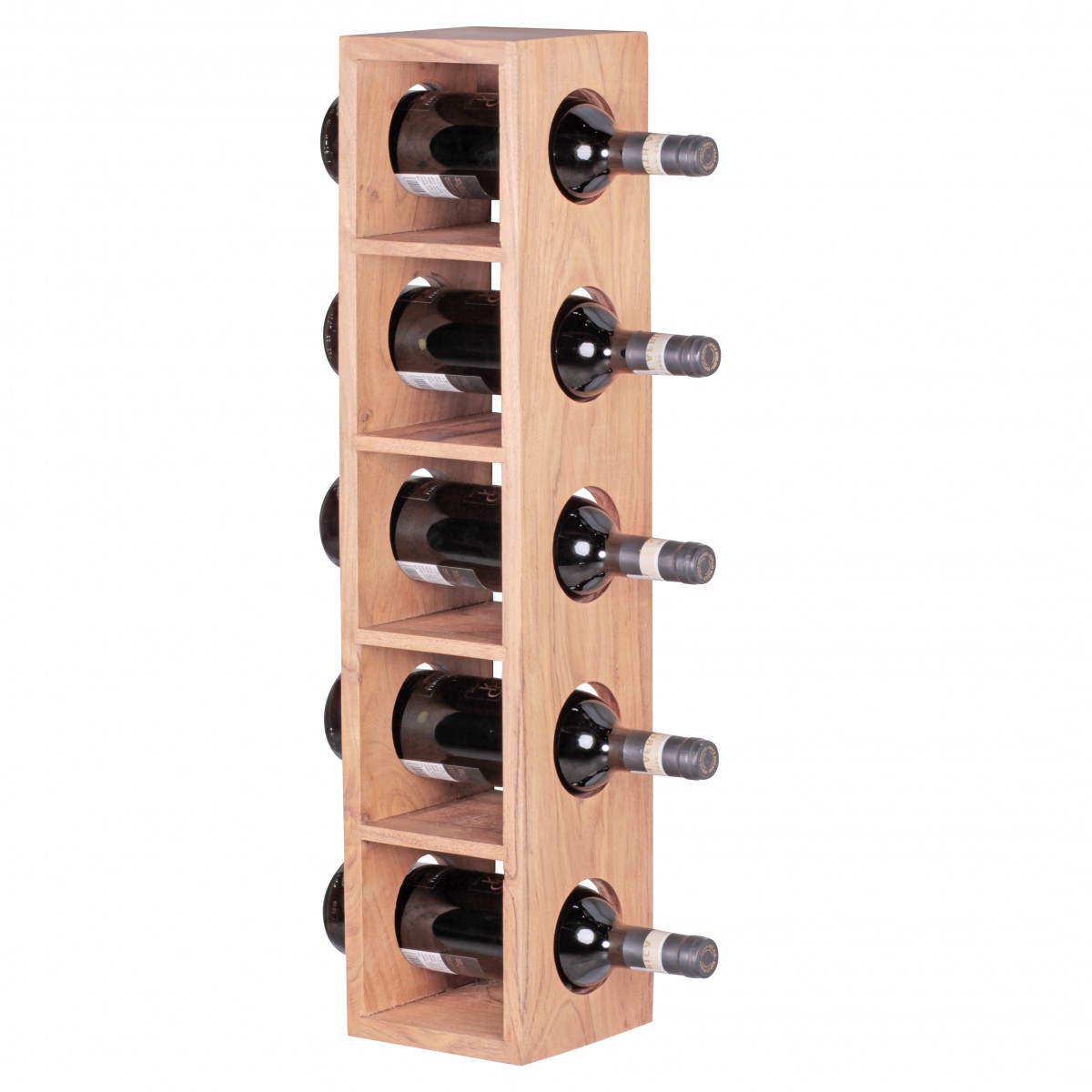 Standregal Aalvik Massivholz Akazie 15 × 15 × 70 cm