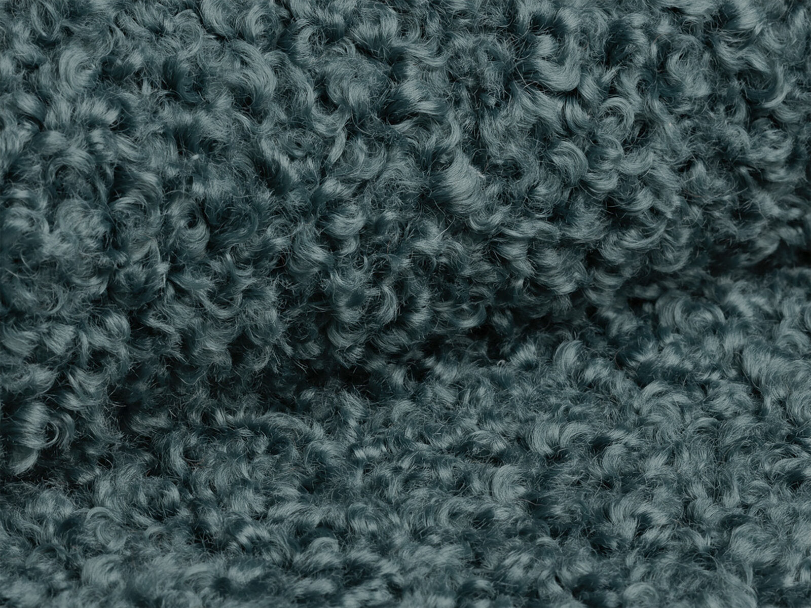 Micadoni Pouf Dia 40cm Boucle Rolf Petrol
