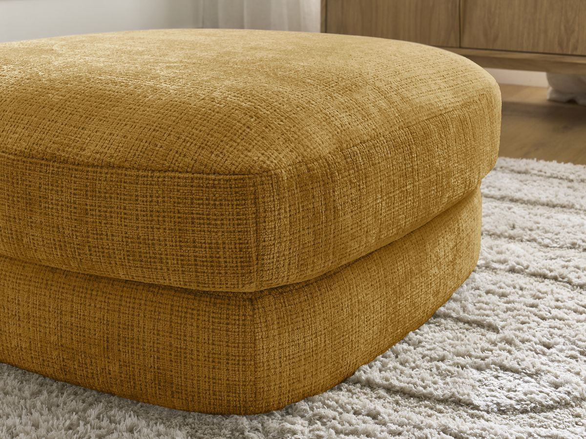 Bobochic Leonore Pouf Strukturstoff Gelb