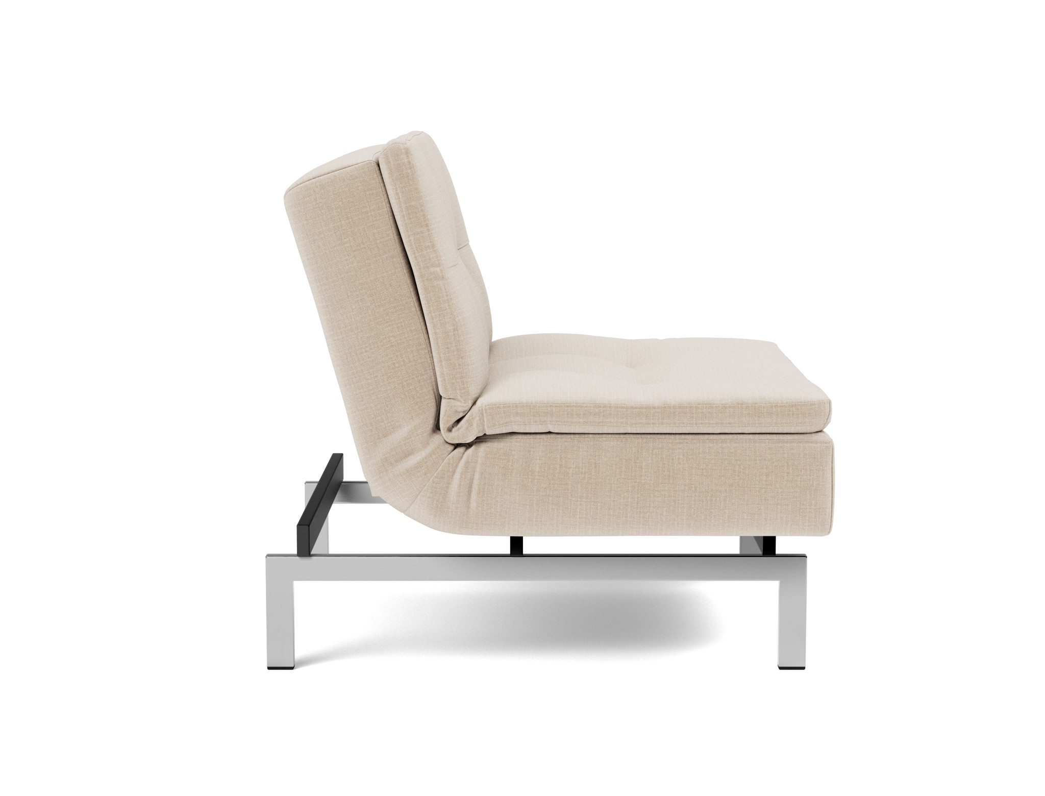 Sessel Dublexo Chenille Esina 410-Almond-Beige Beine Chrom