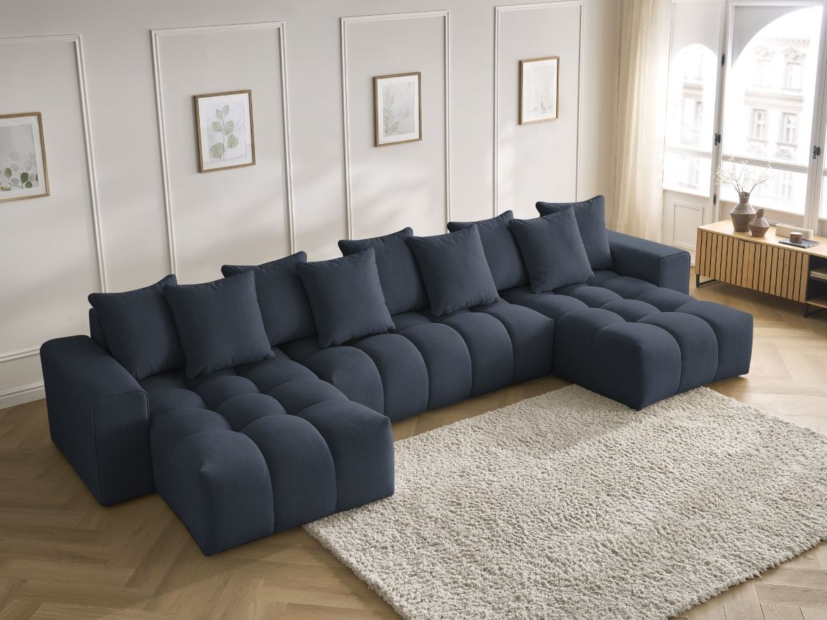 Bobochic Mont-blanc Wohnlandschaft Melange-Stoff Dunkelblau