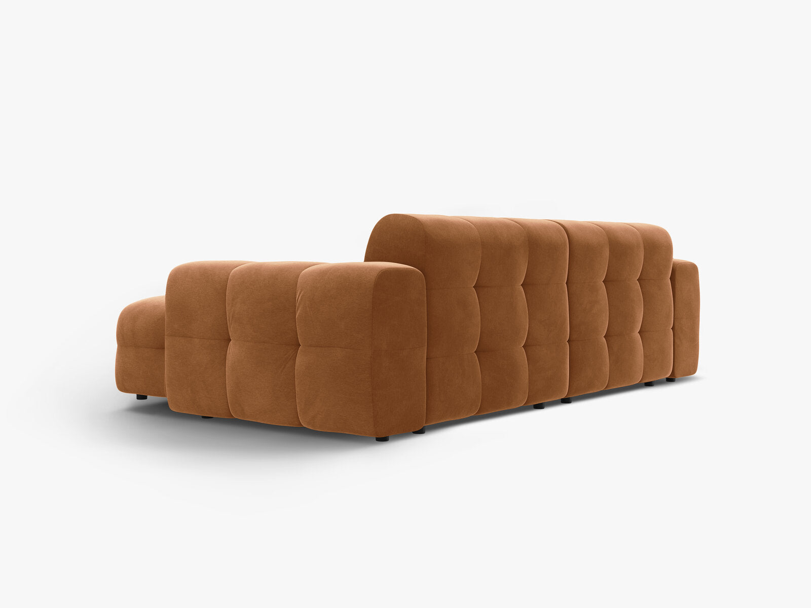 Micadoni Ecksofa Kendal 4-Sitzer Rechts Samt Kamel