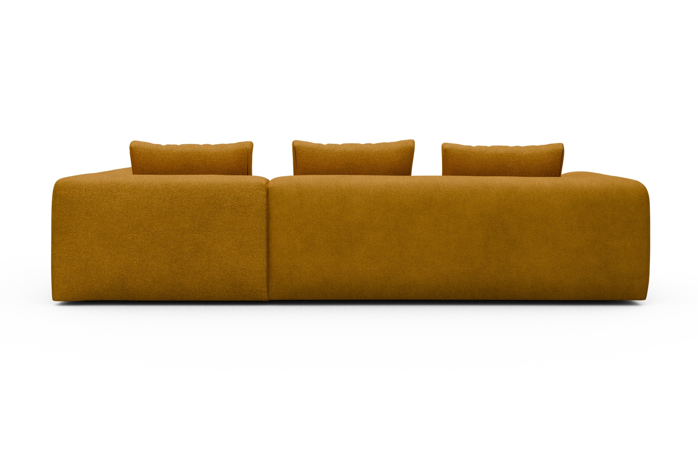 Ecksofa Fred Relax-Ecke rechts mit 2,5-Sitzer Boucle-Ochre