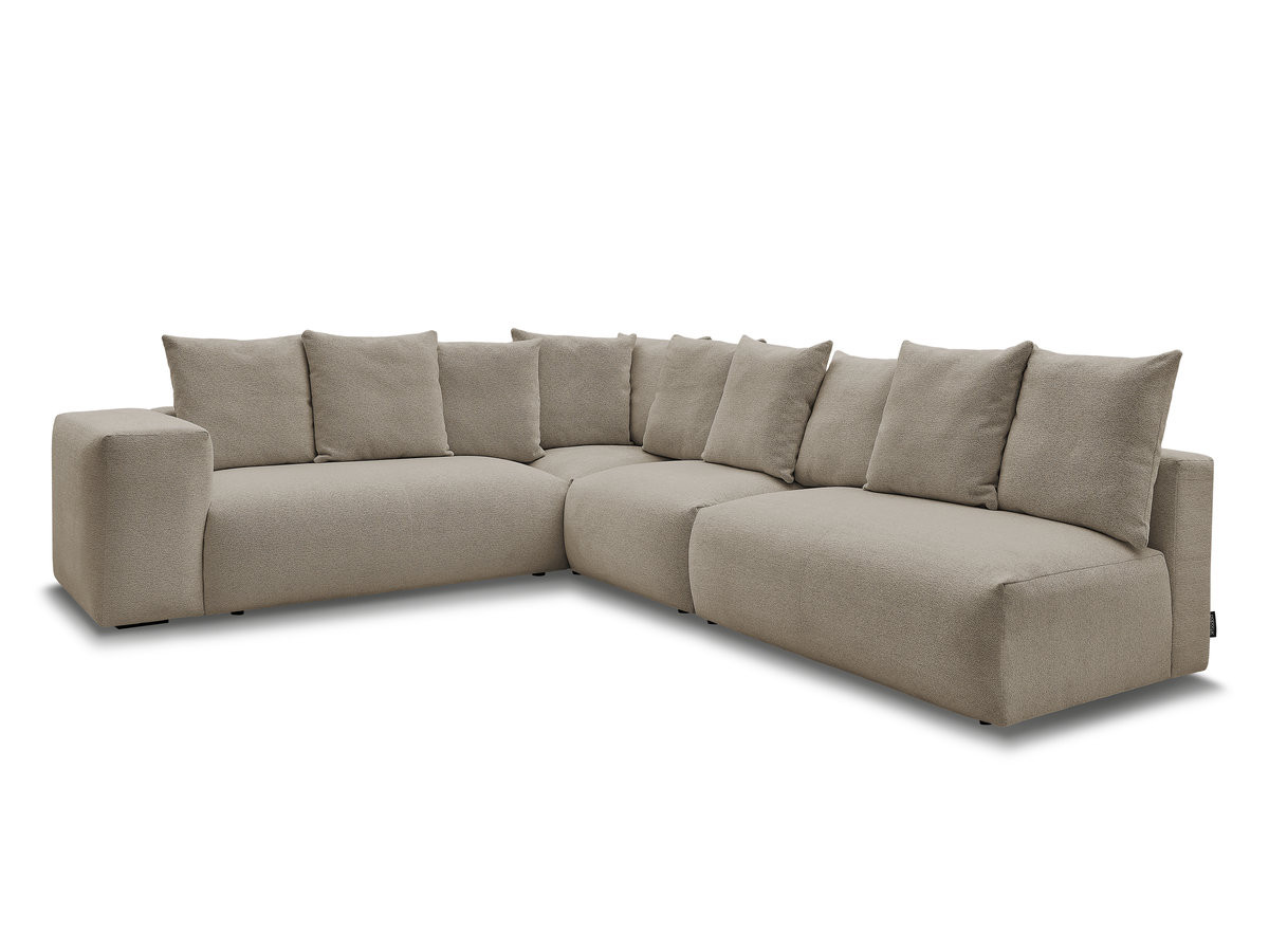 Bobochic Voltaire Ecksofa 322 × 268 cm Melange-Stoff Taupe Ecke links