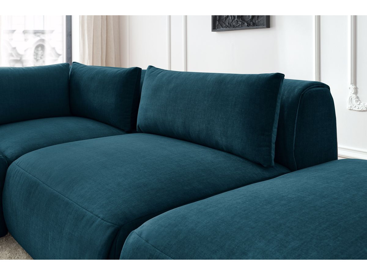 Bobochic Jeanne Ecksofa 271 × 300 cm Samt Dunkelblau