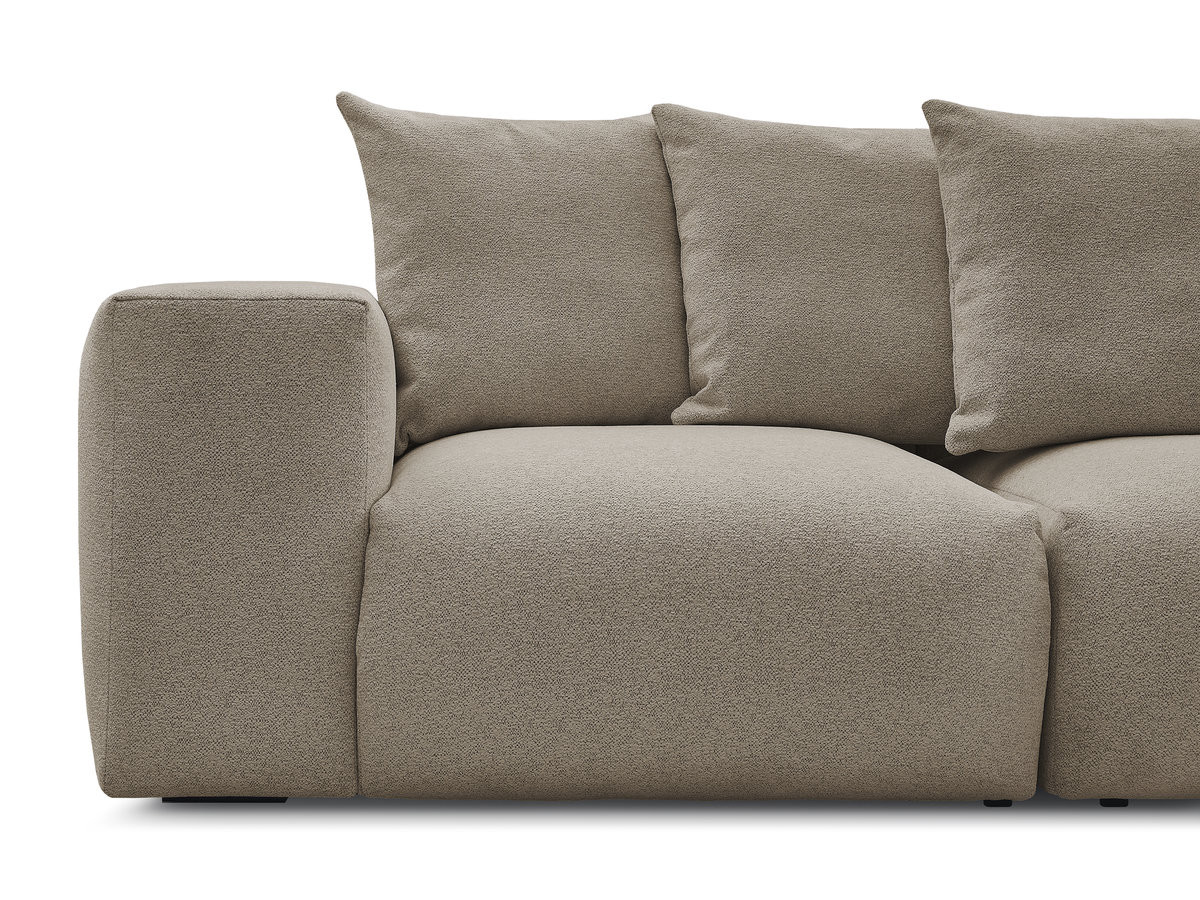 Bobochic Voltaire Sofa 3-Sitzer 248 × 100 cm Melange-Stoff Taupe