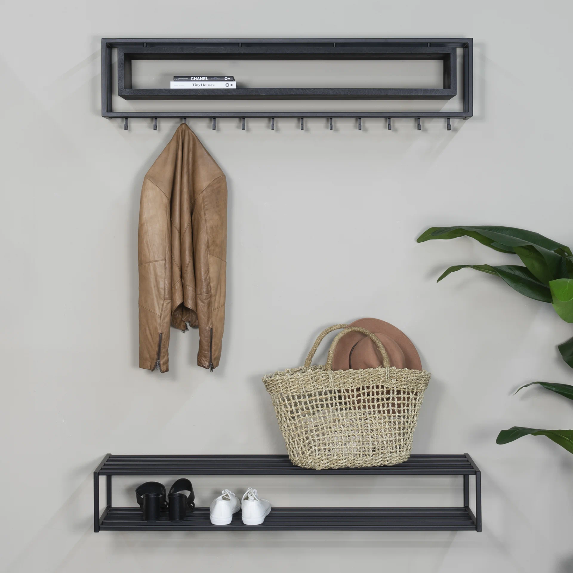 Spinder Design School 120 Wandgarderobe Schwarz