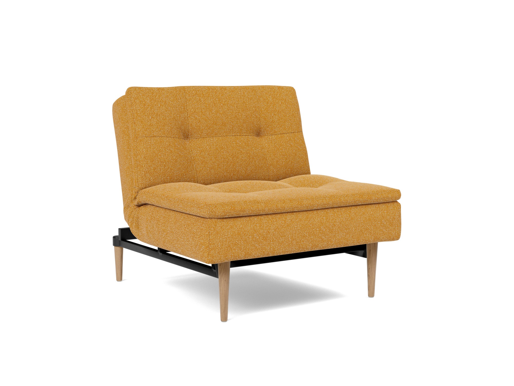Sessel Dublexo Boucle Skandi 536-Ochre Beine Styletto Eiche hell